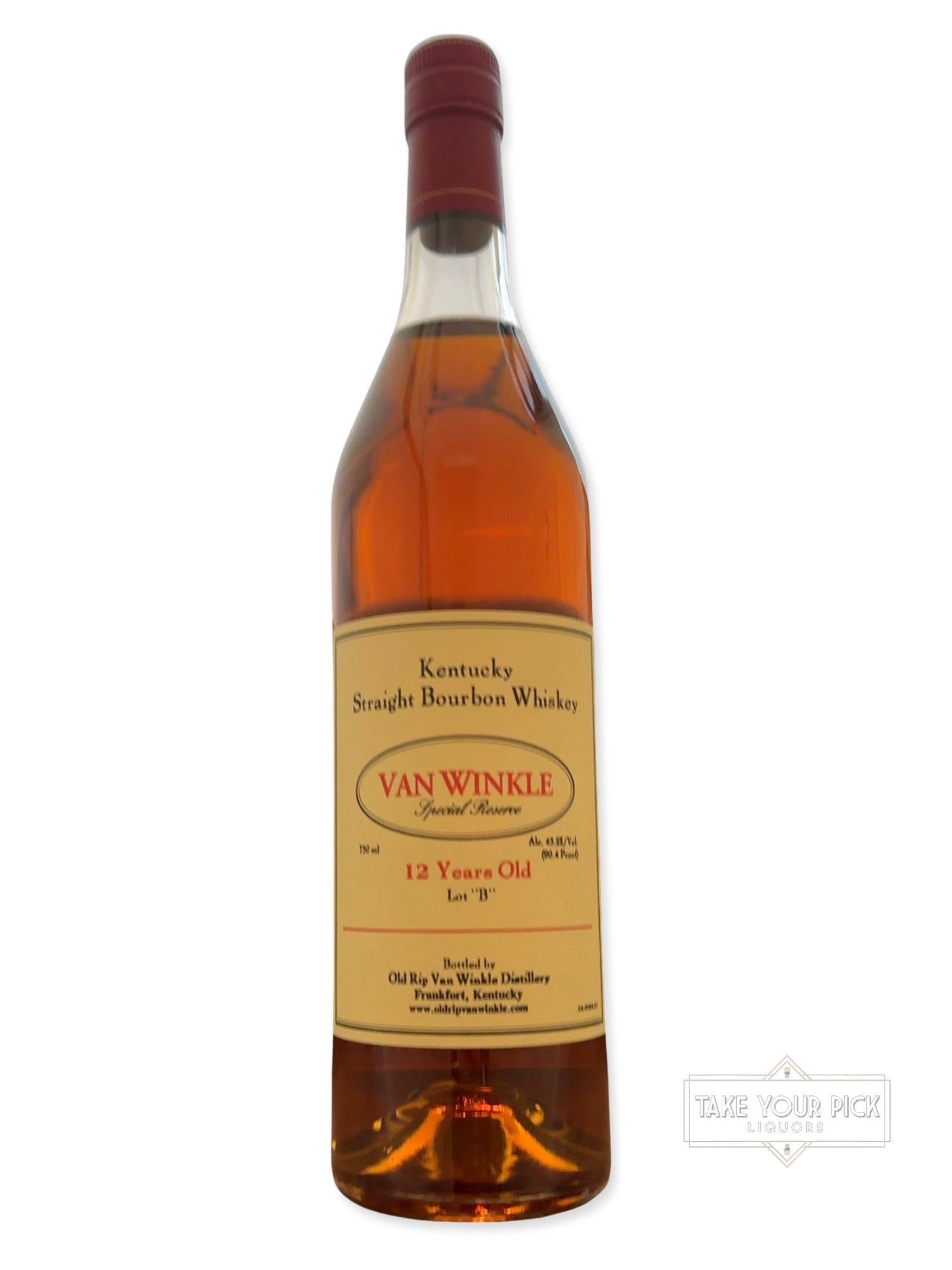 2013 Old Rip Van Winkle Distillery Special Reserve 12 Years Old Lot "B" 90.4 Proof
