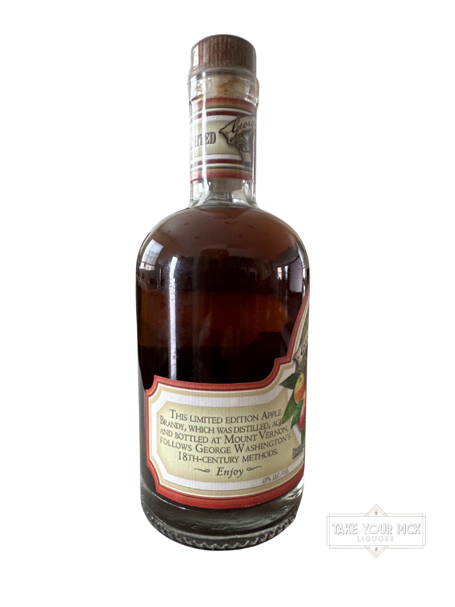 2014 George Washington's Distiller Apple Brandy 86 Proof 375ml