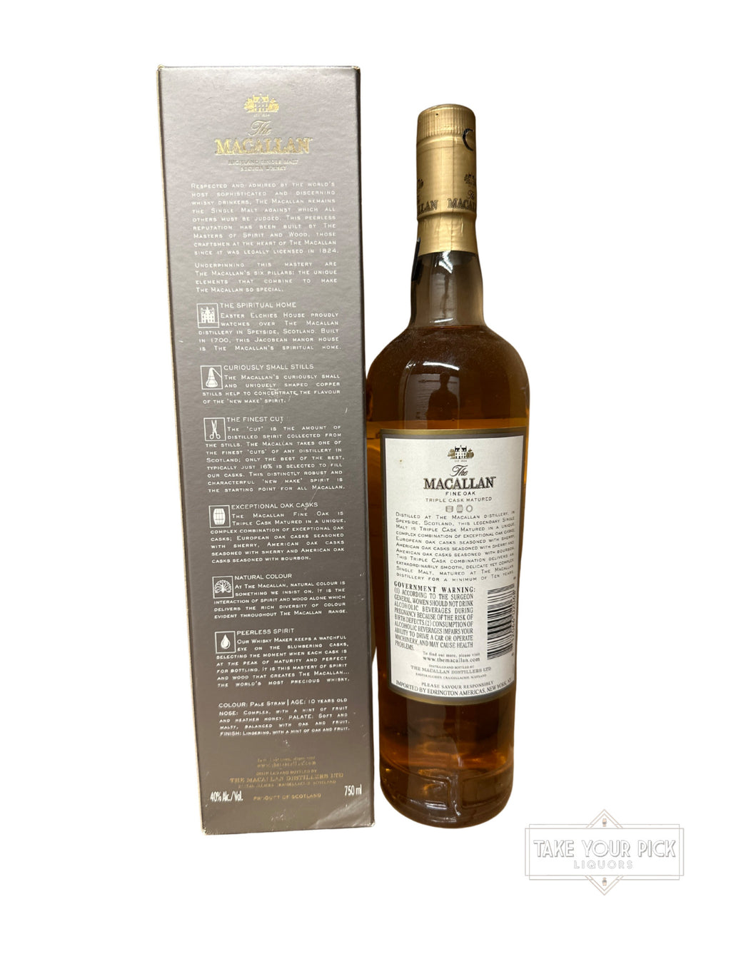 2014 The Macallan 10 Year Fine Oak Highland Single Malt Scotch Whisky 80 Proof 750ml