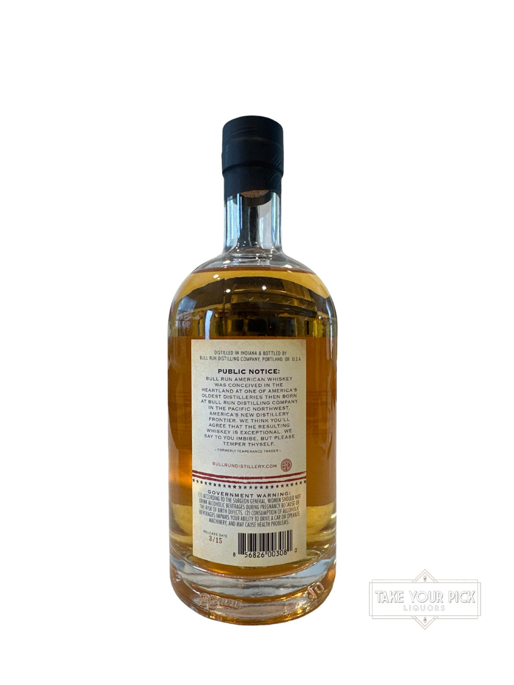 2015 Bull Run Distilling MGP American Whiskey 9 Year 83.88 Proof 750ml