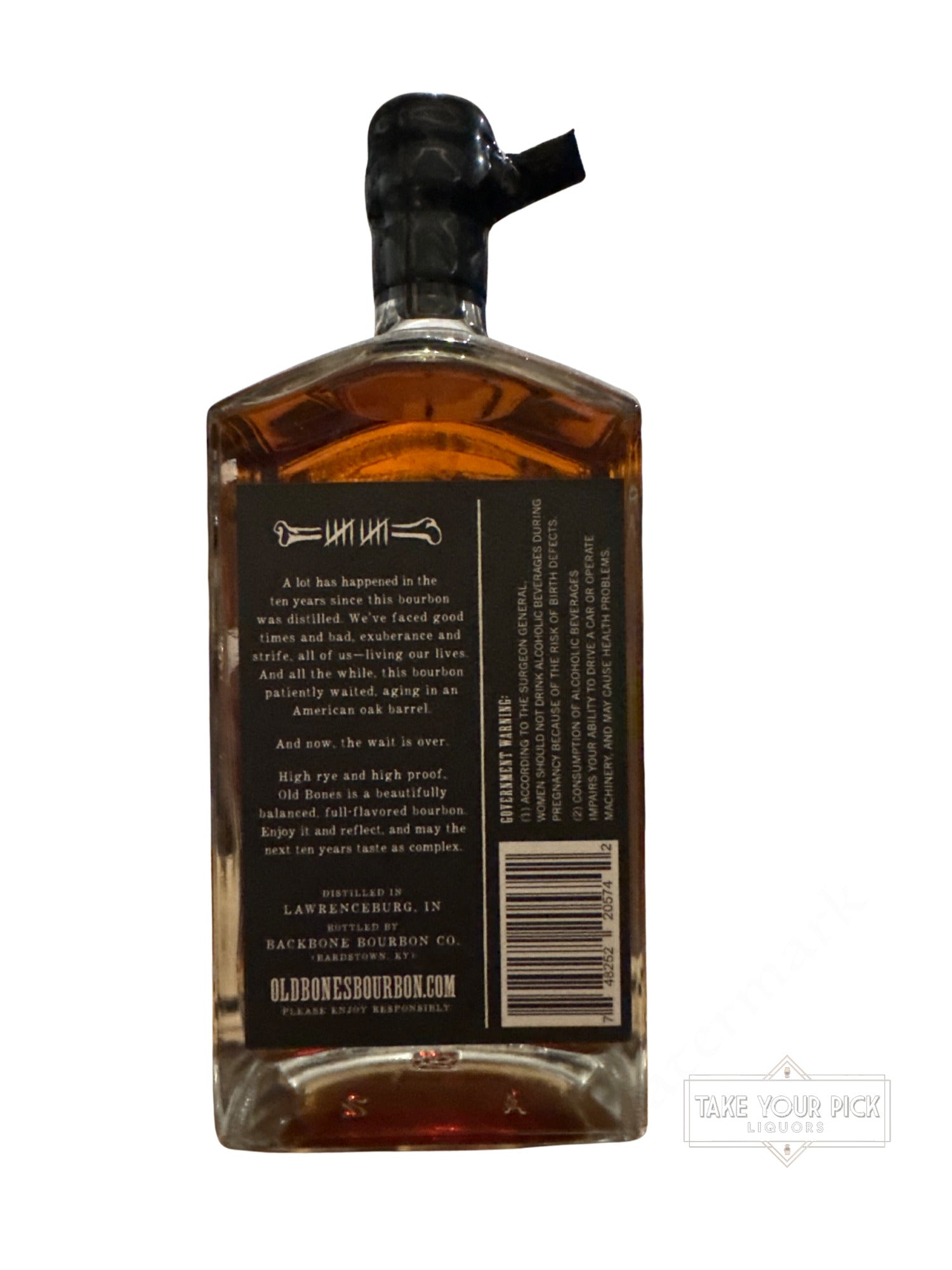 2016 Old Bones Bourbon 10 Year Reserve 107.6 Proof