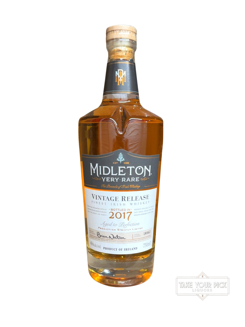 2017 Midleton Very Rare Vintage Release 80 Proof NO BOX 80 Proof 750ml