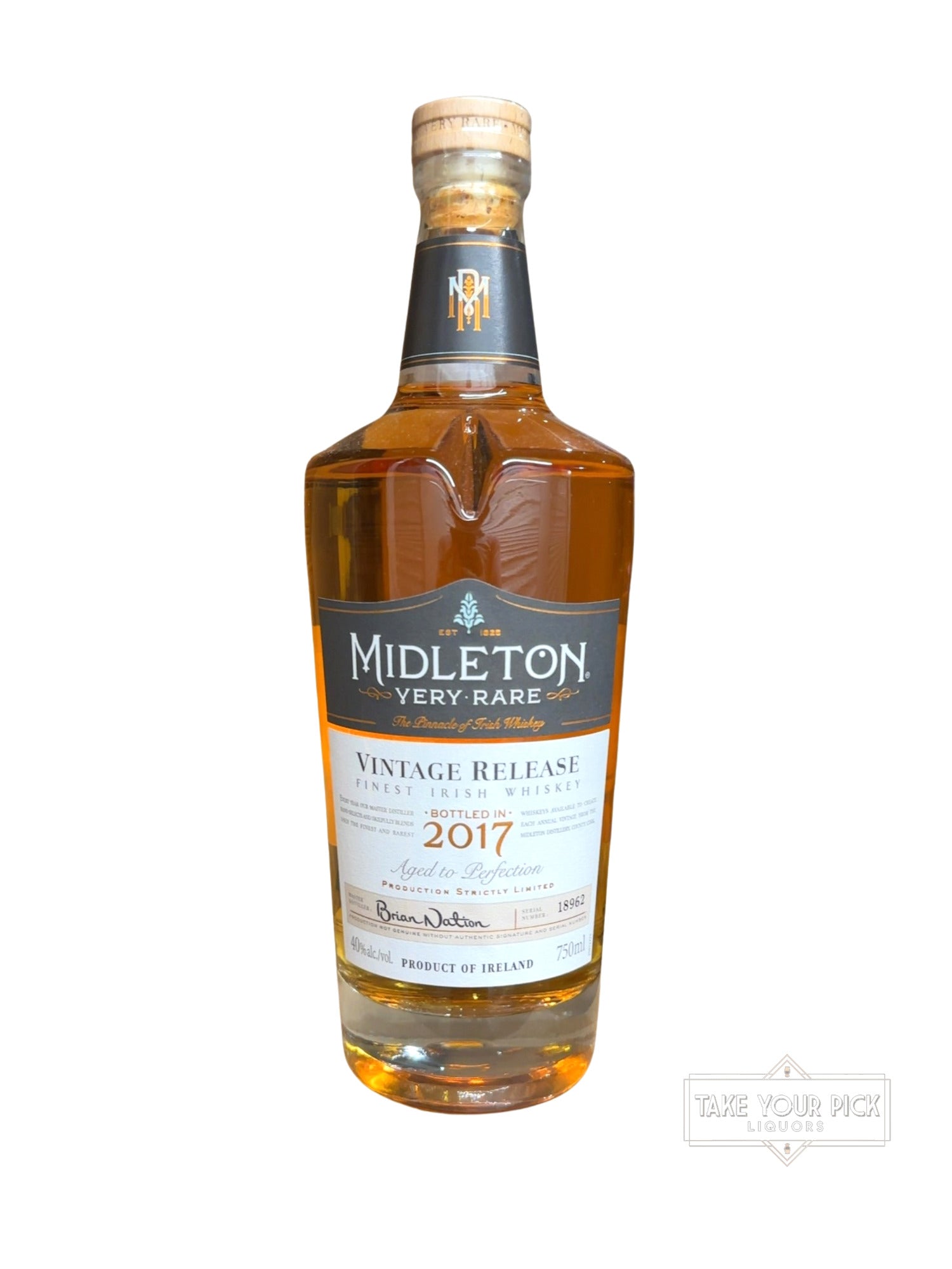 2017 Midleton Very Rare Vintage Release 80 Proof NO BOX 80 Proof 750ml