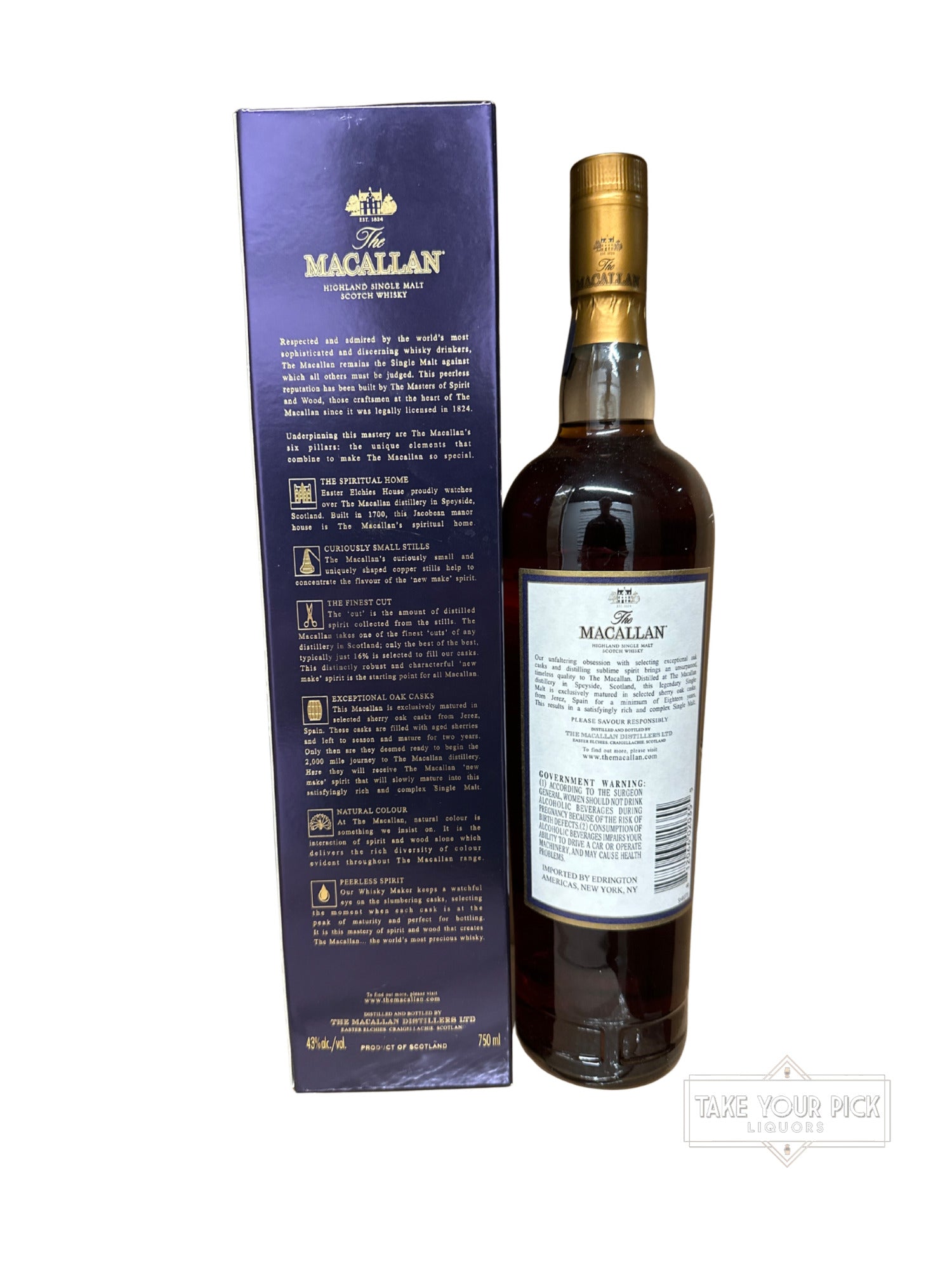 2017 The Macallan 18 Year Sherry Single Malt Scotch Whisky 86 Proof 750ml