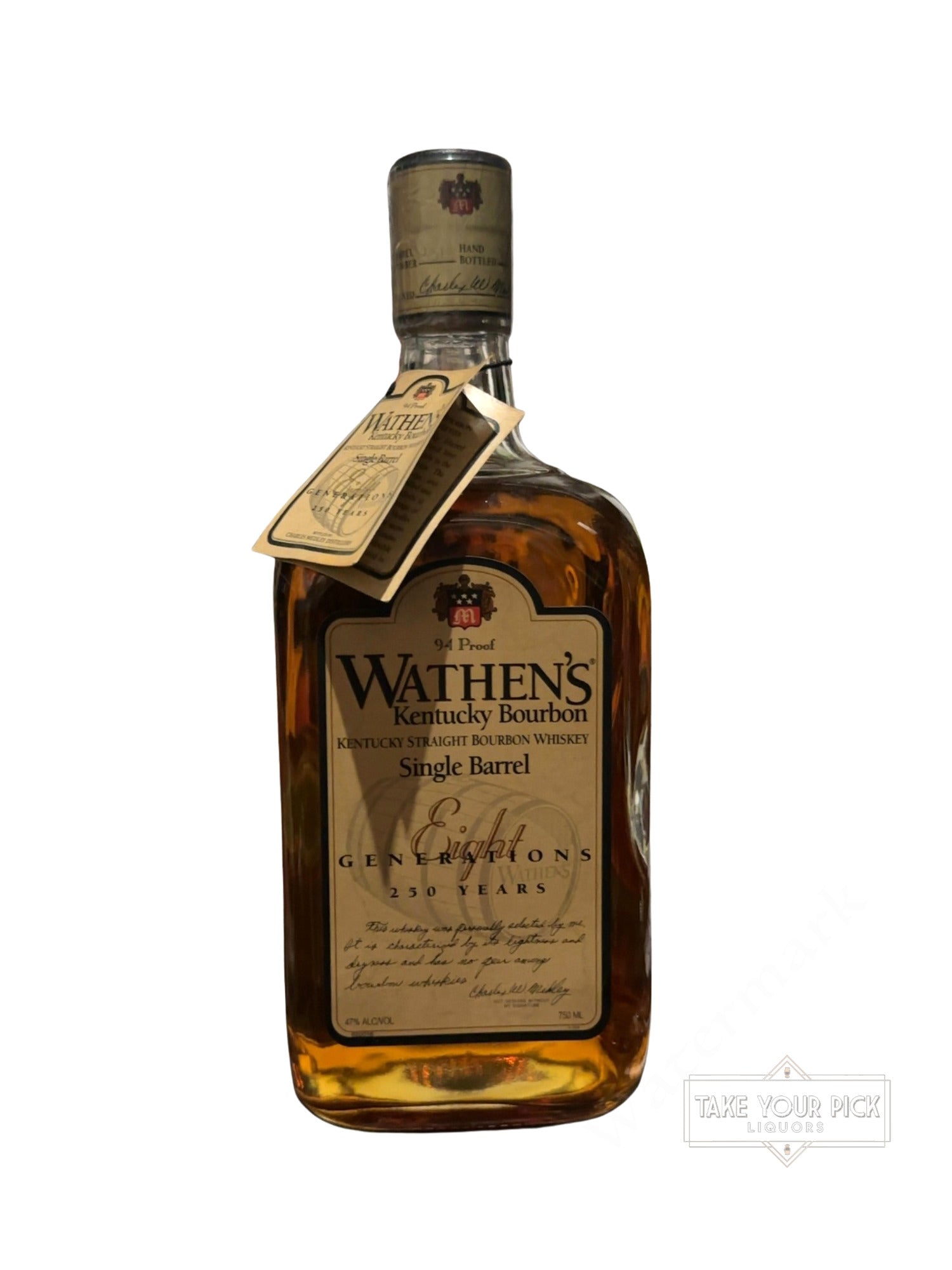 2018 Wathen's Kentucky Bourbon Single Barrel 94 Proof 750ml