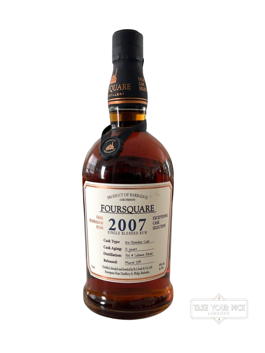 2019 Foursquare Rum Cask Strength 118 Proof 750ml
