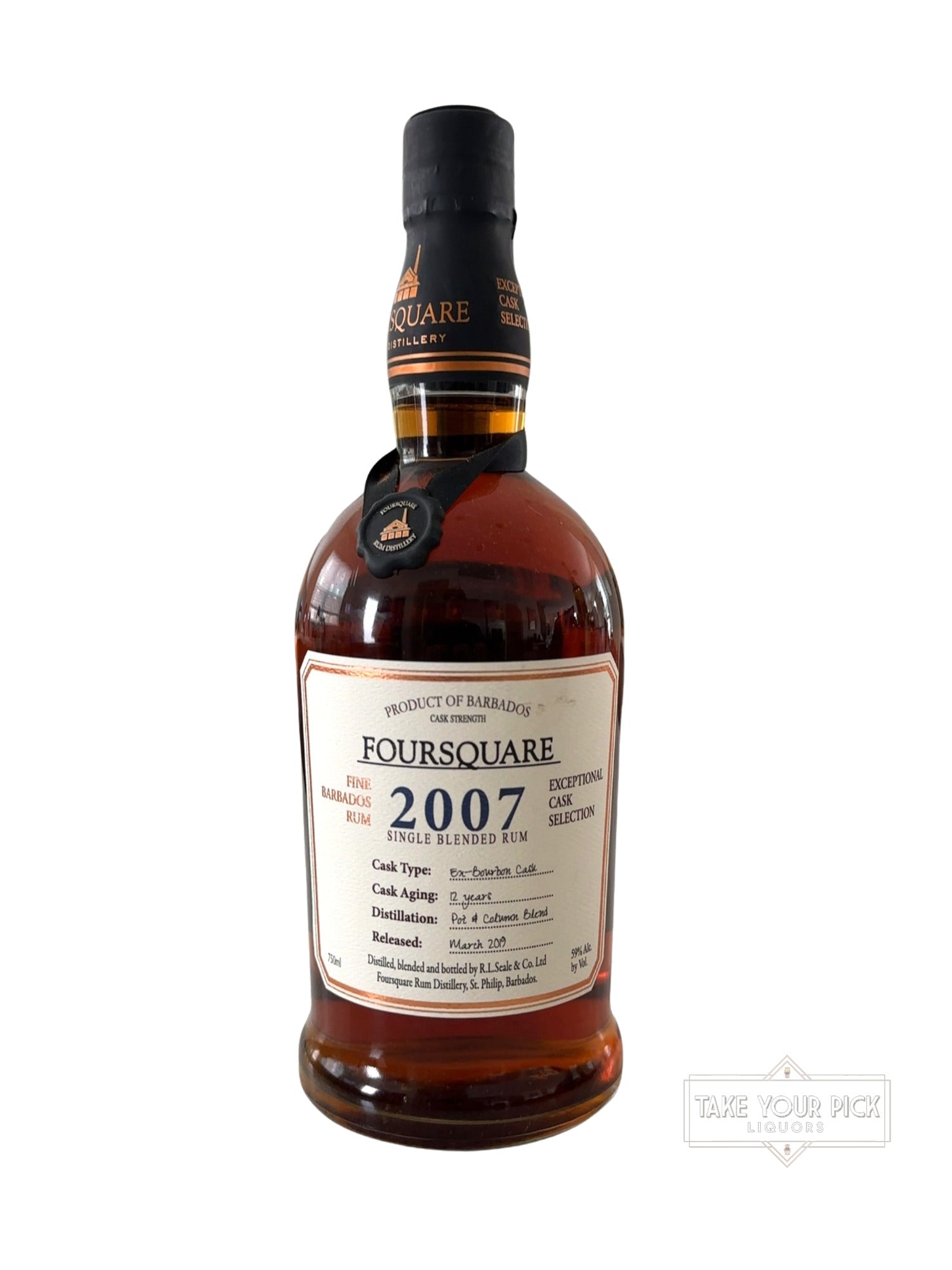 2019 Foursquare Rum Cask Strength 118 Proof 750ml