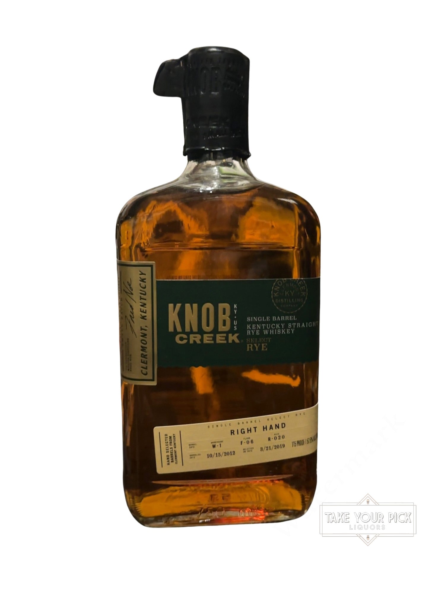 2019 Knob Creek Single Barrel Select Rye 115 Proof 750ml