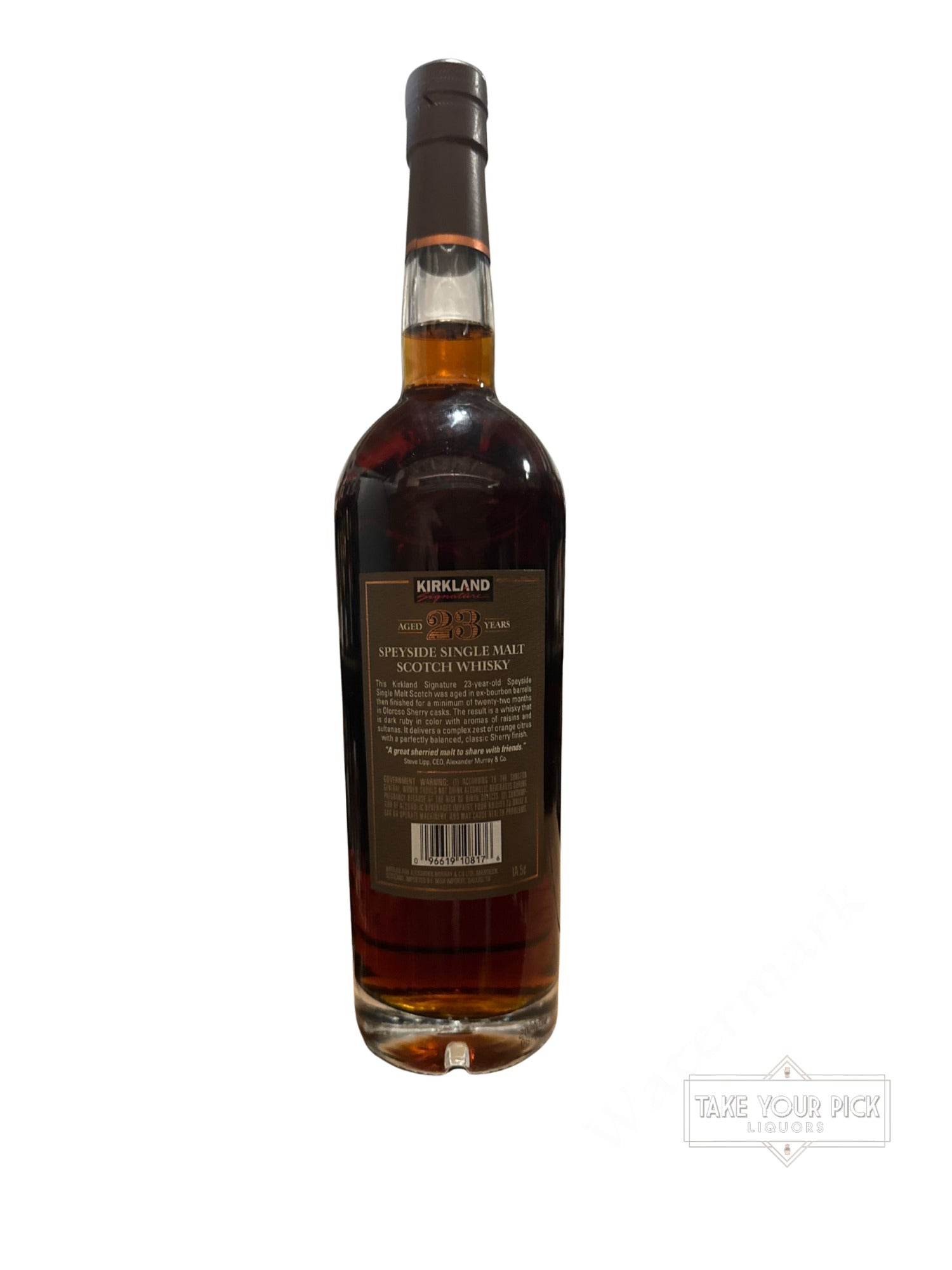 2020 Kirkland Aged 23 Years Speyside Single Malt Scotch Whisky 92 Proof