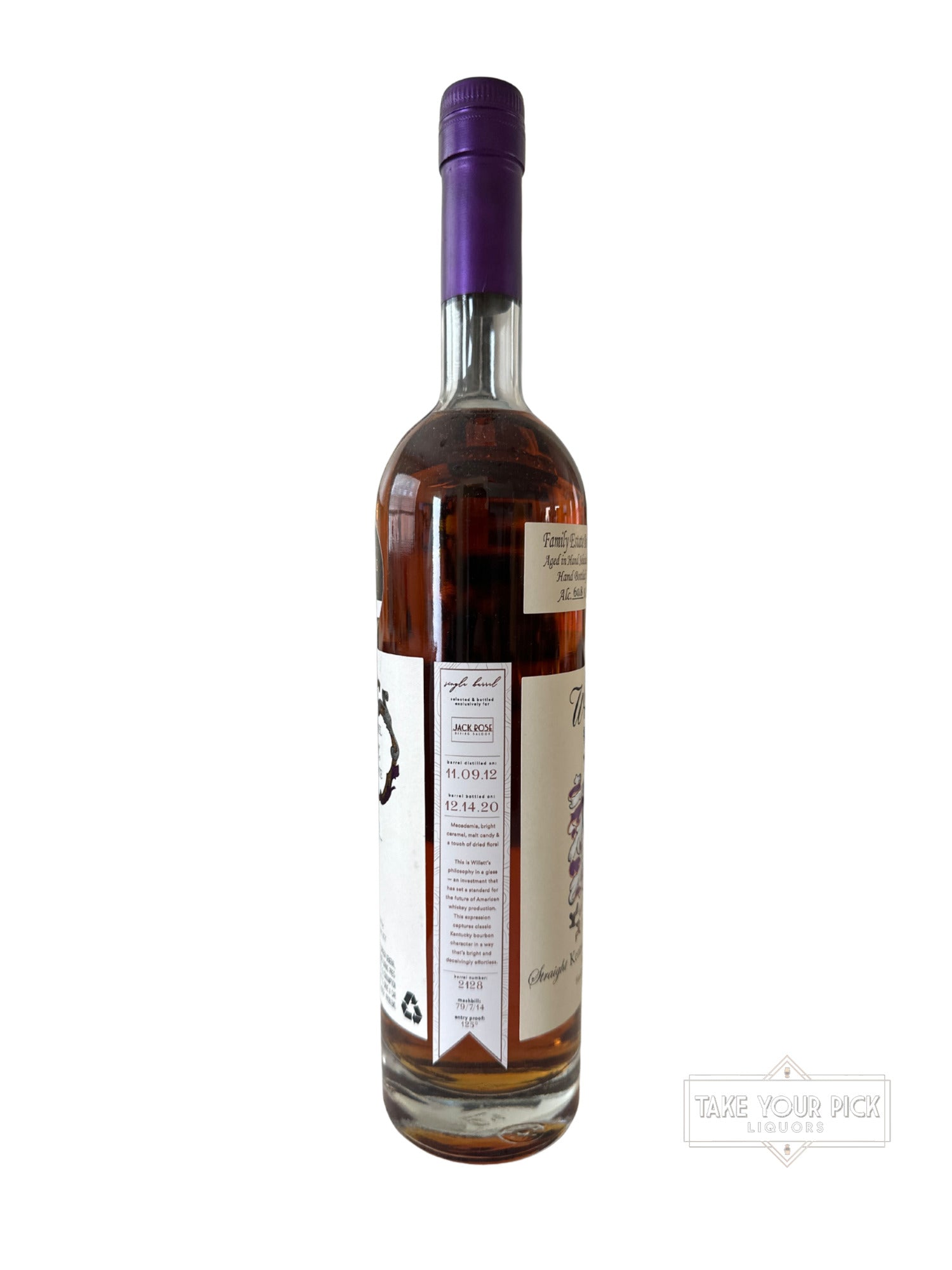 2020 Willett Drip Jack Rose Dining Saloon Family Estate Bottled Single Barrel Bourbon 121.6 Proof 750ml