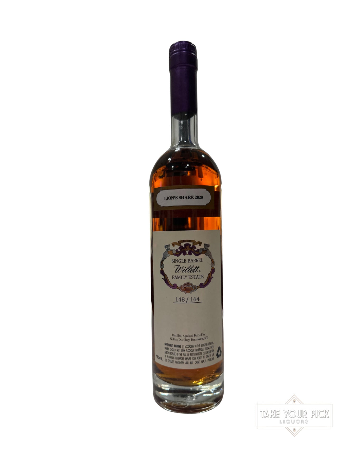 2020 Willett Lions Share Family Estate Bottled Single Barrel Bourbon 122.2 Proof 750ml