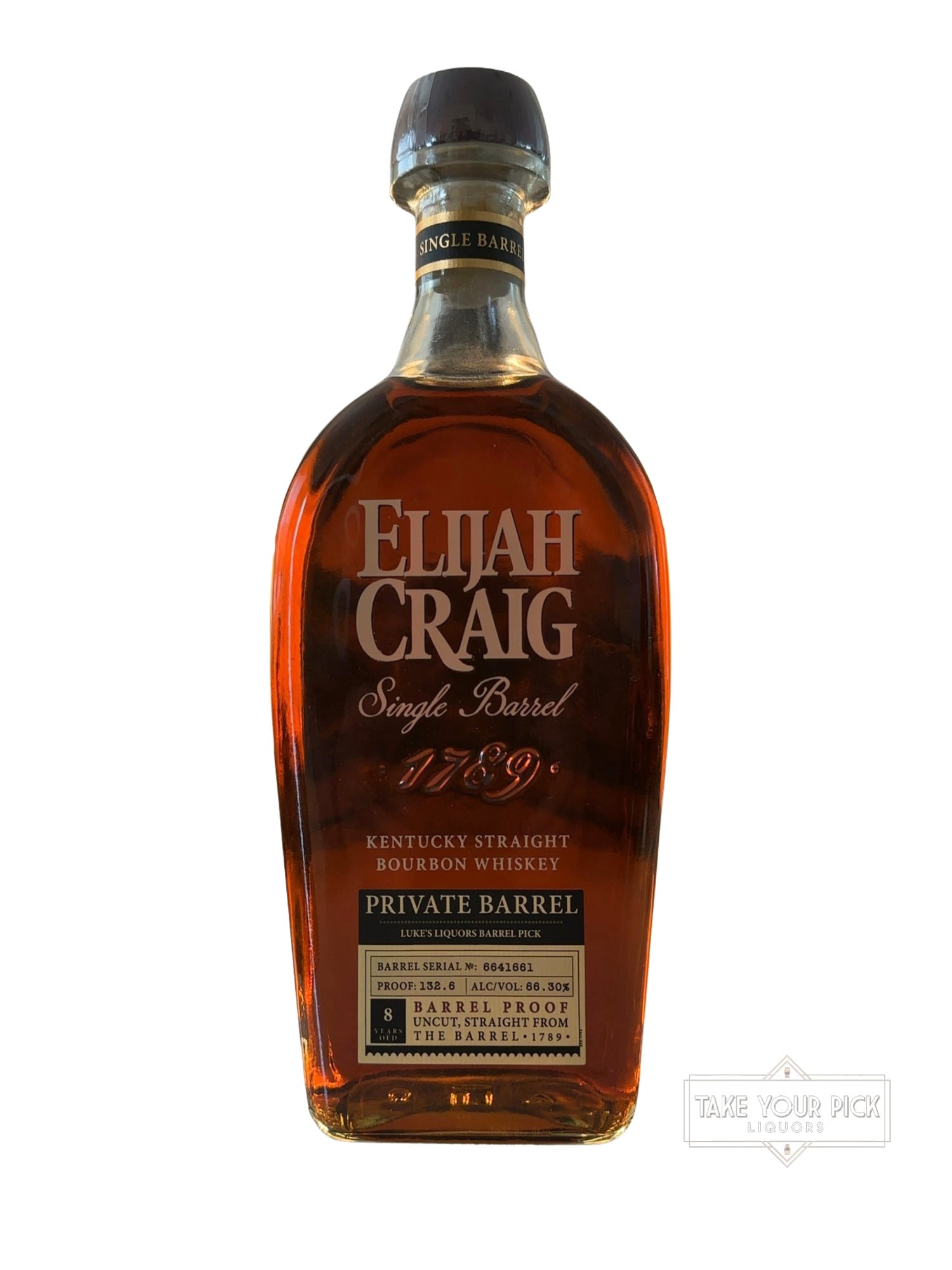 2021 Elijah Craig Luke's Liquors Single Barrel 132.6 Proof 750ml