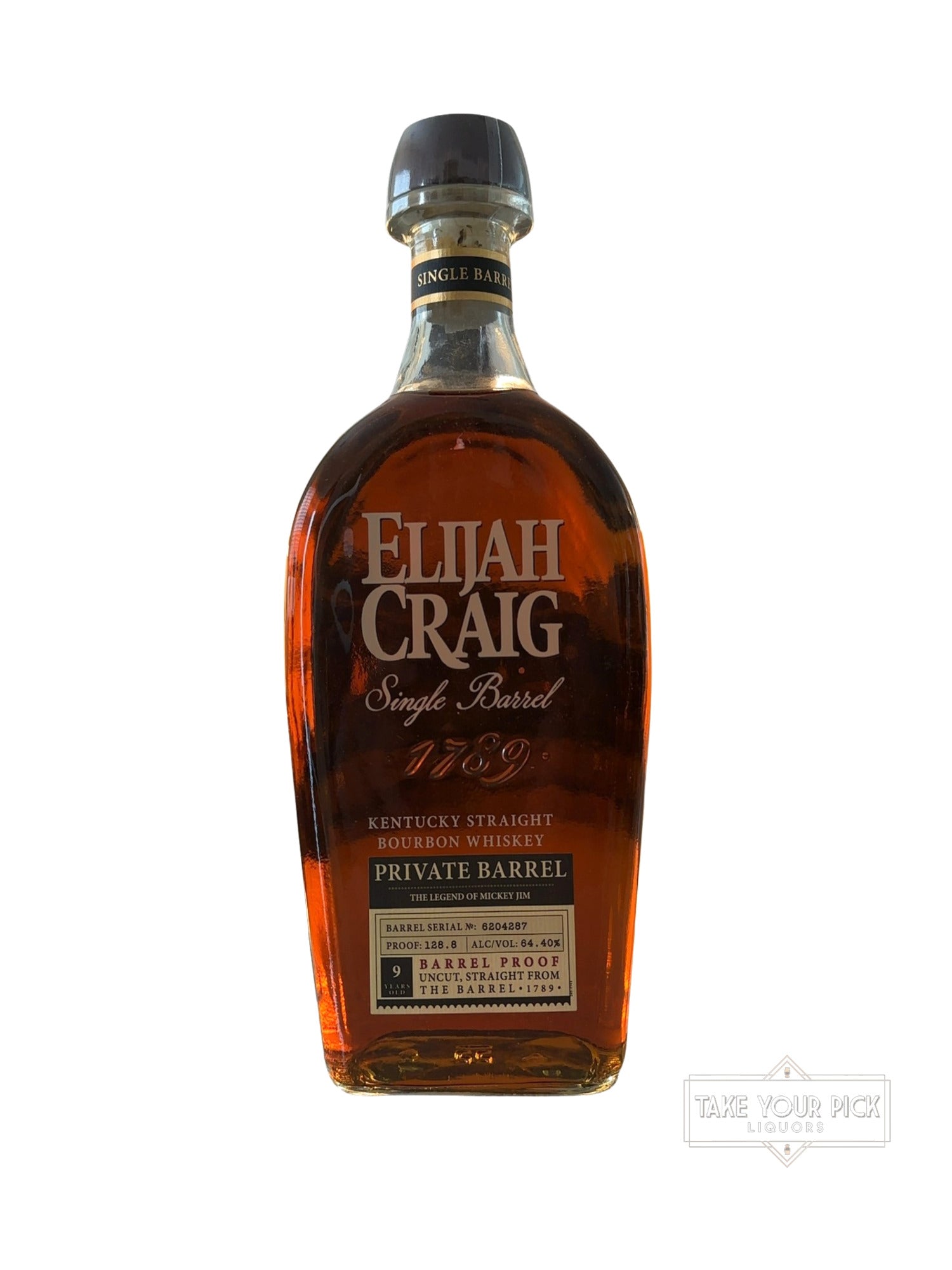 2021 Elijah Craig The Legend of Mickey Jim Single Barrel 128.8 Proof 750ml