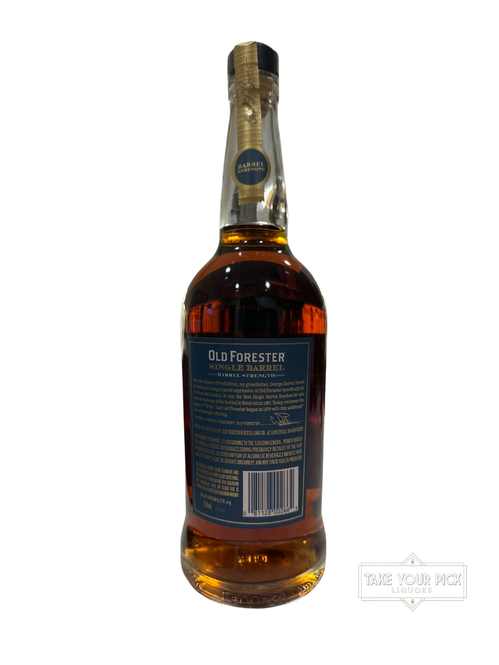 2021 Old Forester Single Barrel Barrel Strength Tobacco Cane 127.2 Proof 750ml