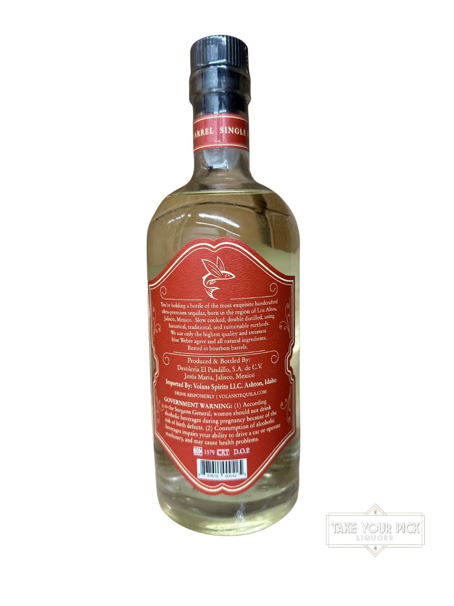 2021 Volans Ultra Premium Tequila Single Barrel Reposado 80 Proof 750ml