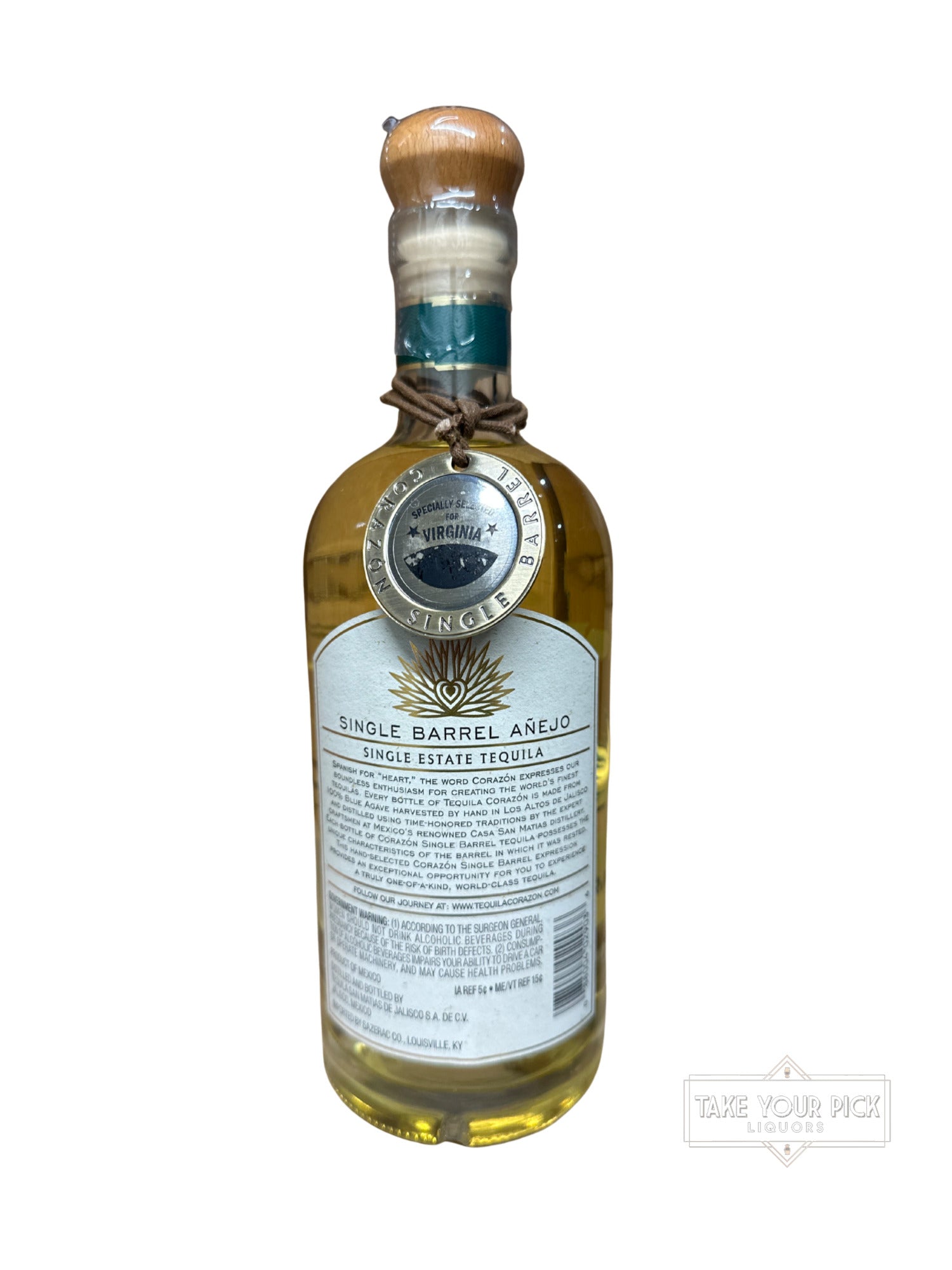 2022 Corazón Single Barrel Añejo 80 Proof 750ml