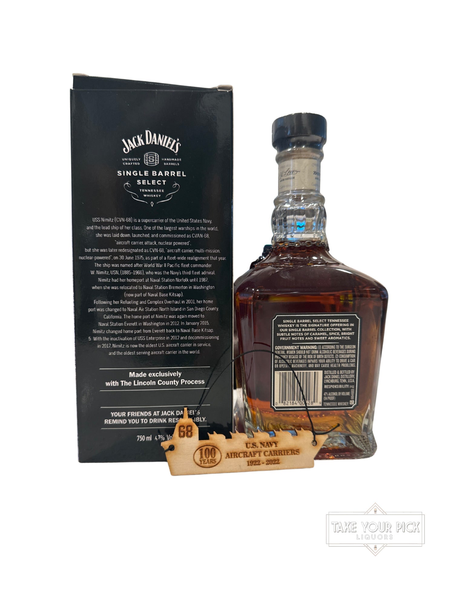 2022 Jack Daniel's Single Barrel Select 100 Year Anniversary Aircraft Carriers Tennessee Whiskey 94 Proof 750ml