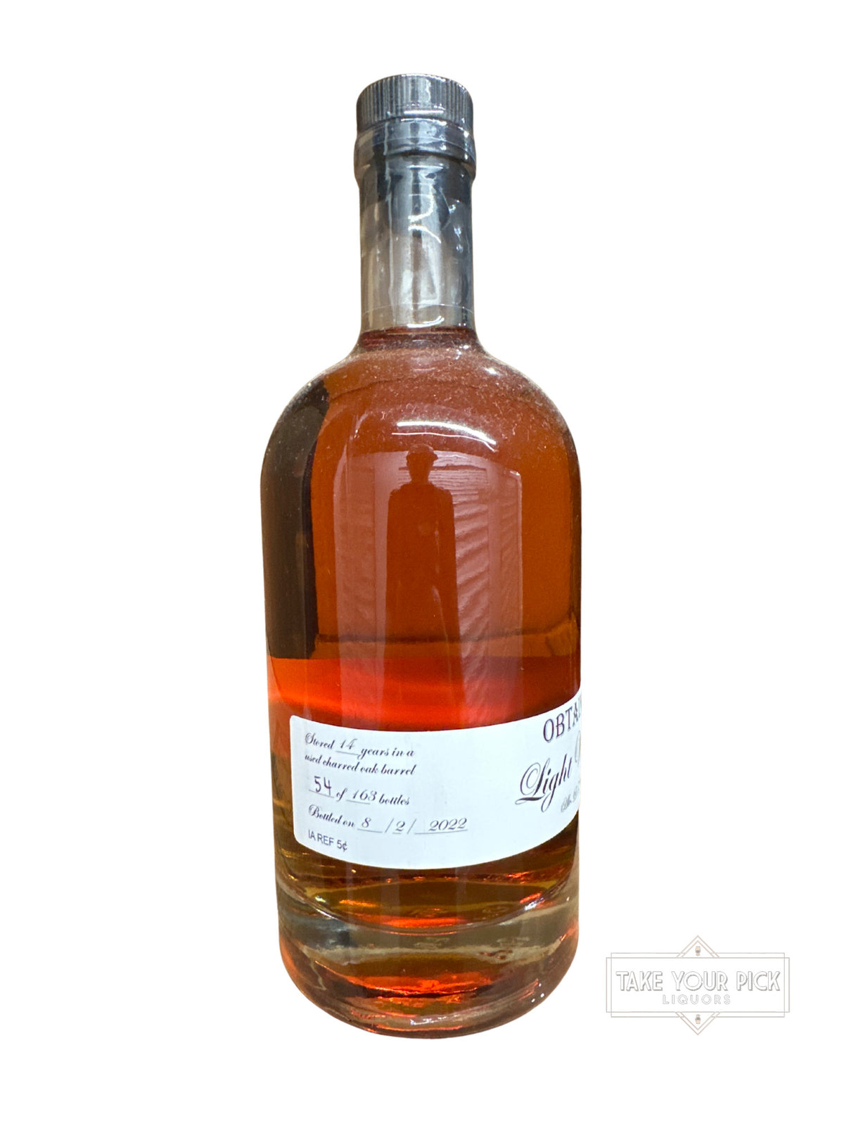 2022 OBTAINIUM Light Whiskey 135.4 Proof 750ml