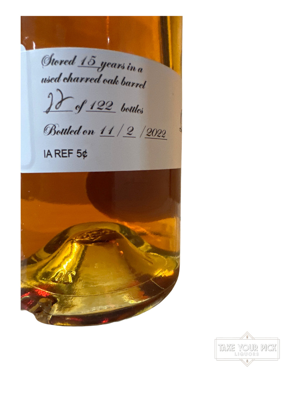2022 Obtainium 15 Year Light Whiskey 134.6 Proof 750ml