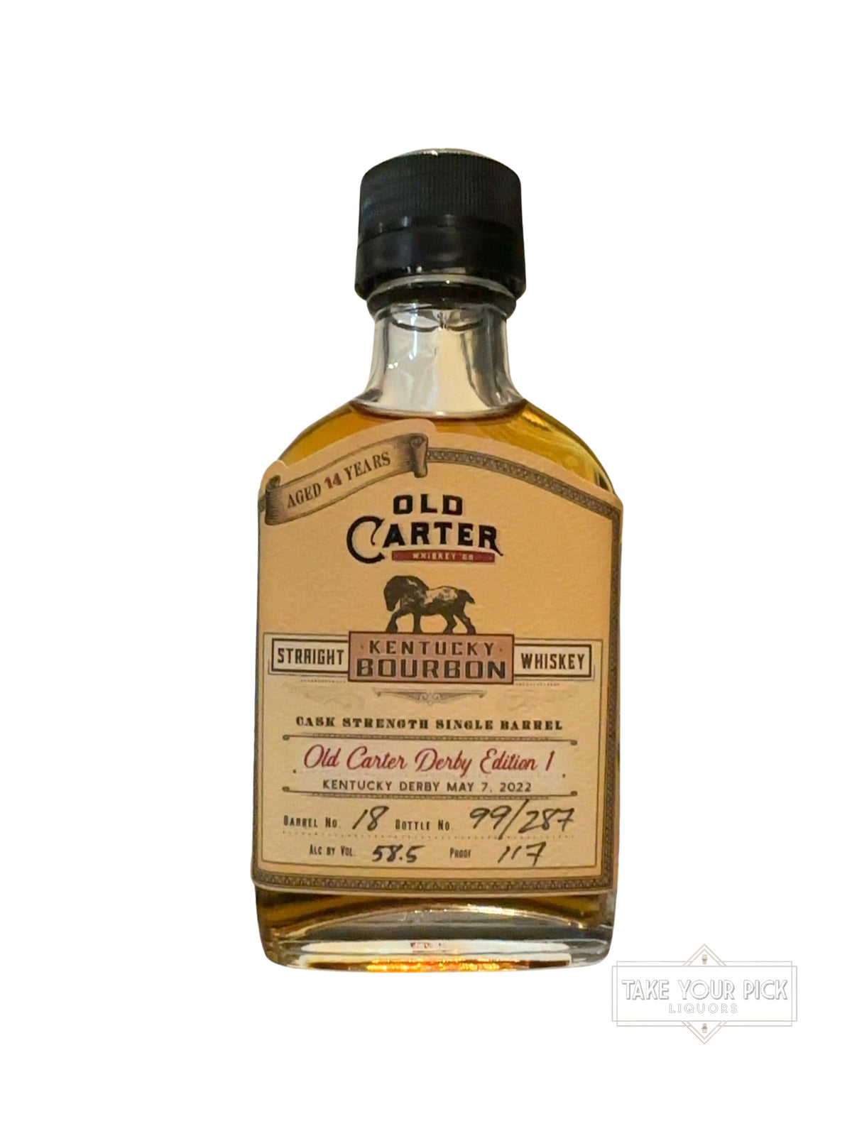 2022 Old Carter Kentucky Straight Bourbon Whiskey - Derby Edition 1 117 Proof 100ml