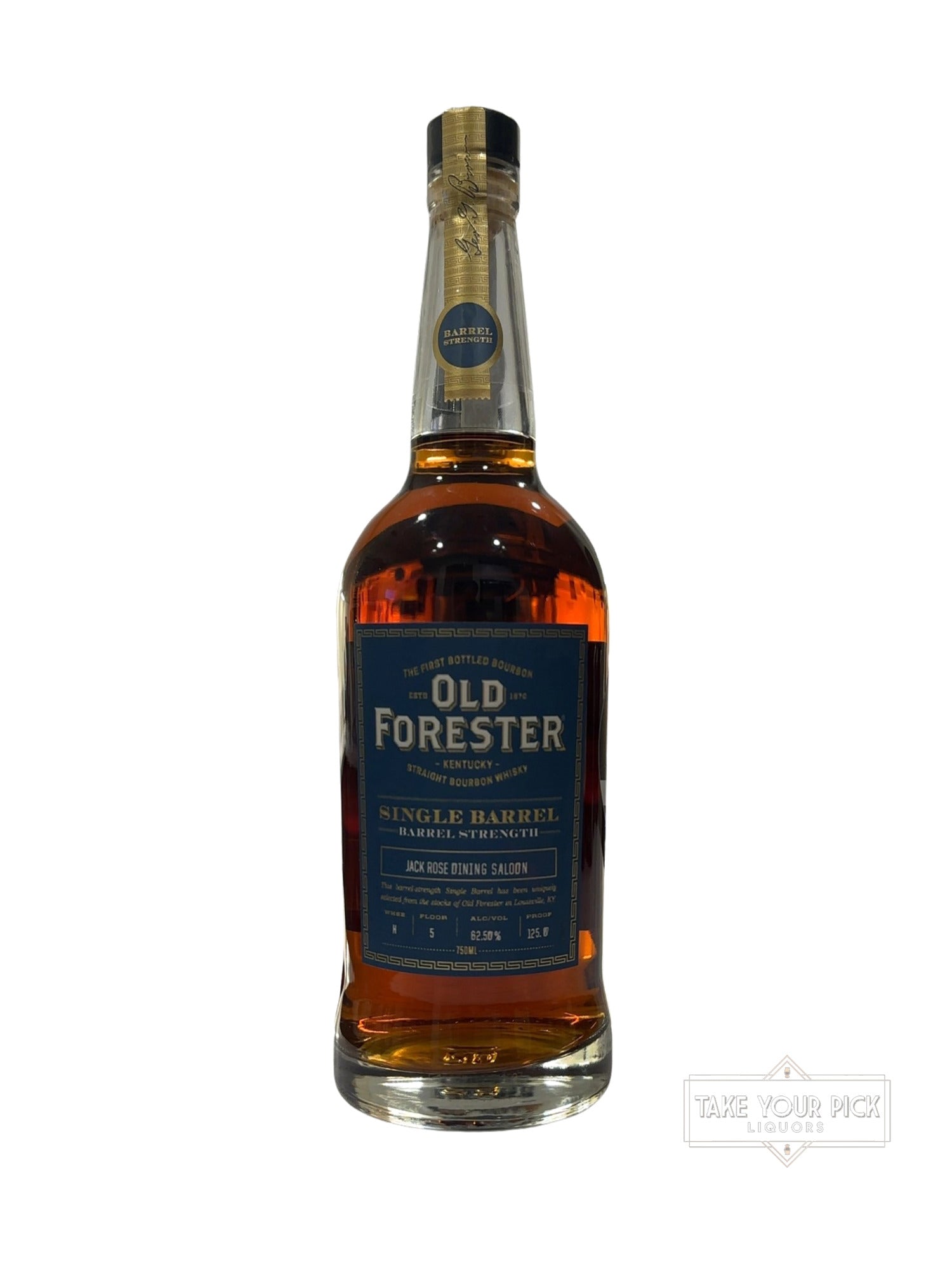 2022 Old Forester Single Barrel Barrel Strength Jack Rose Dining Saloon 125.0 Proof 750ml