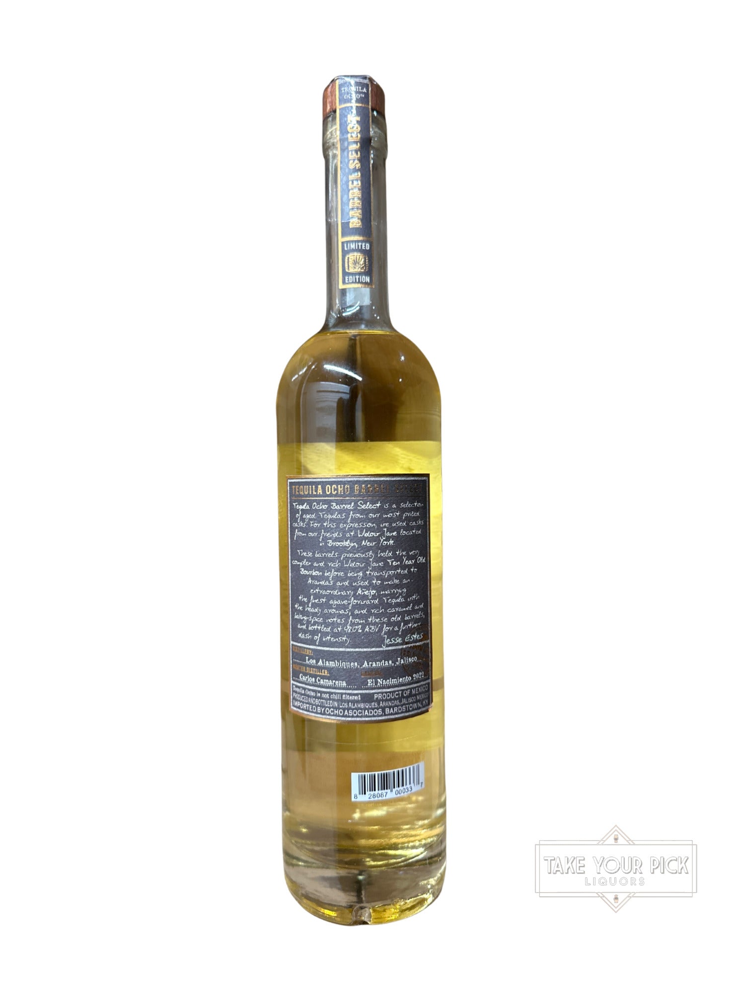 2022 Tequila Ocho Widow Jane Single Estate Tequila Ocho Tequila Añejo 96 Proof 750ml