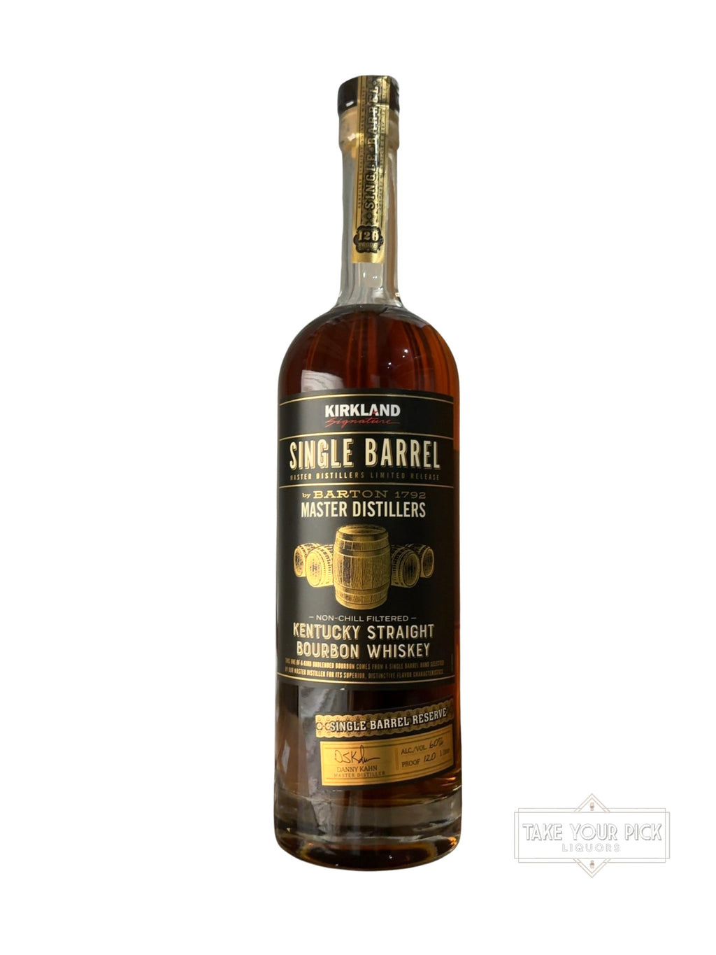 2023 Barton 1792 Master Distillers Kirkland Signature Single Barrel Kentucky Straight Bourbon Whiskey 120 Proof 1 Liter