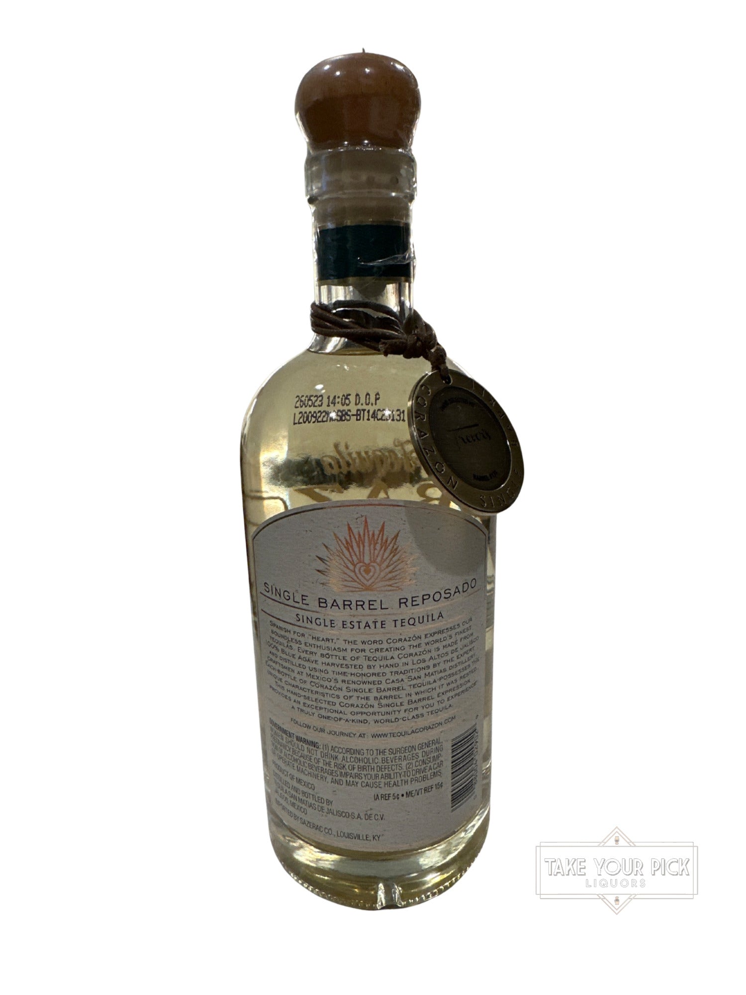 2023 Corazón Single Barrel Reposado 80 Proof 750ml