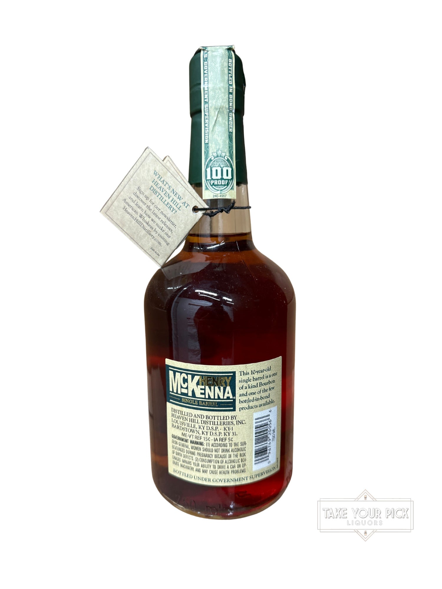 2023 Henry McKenna Single Barrel Bottled-in-Bond Bourbon Whiskey 100 Proof 750ml