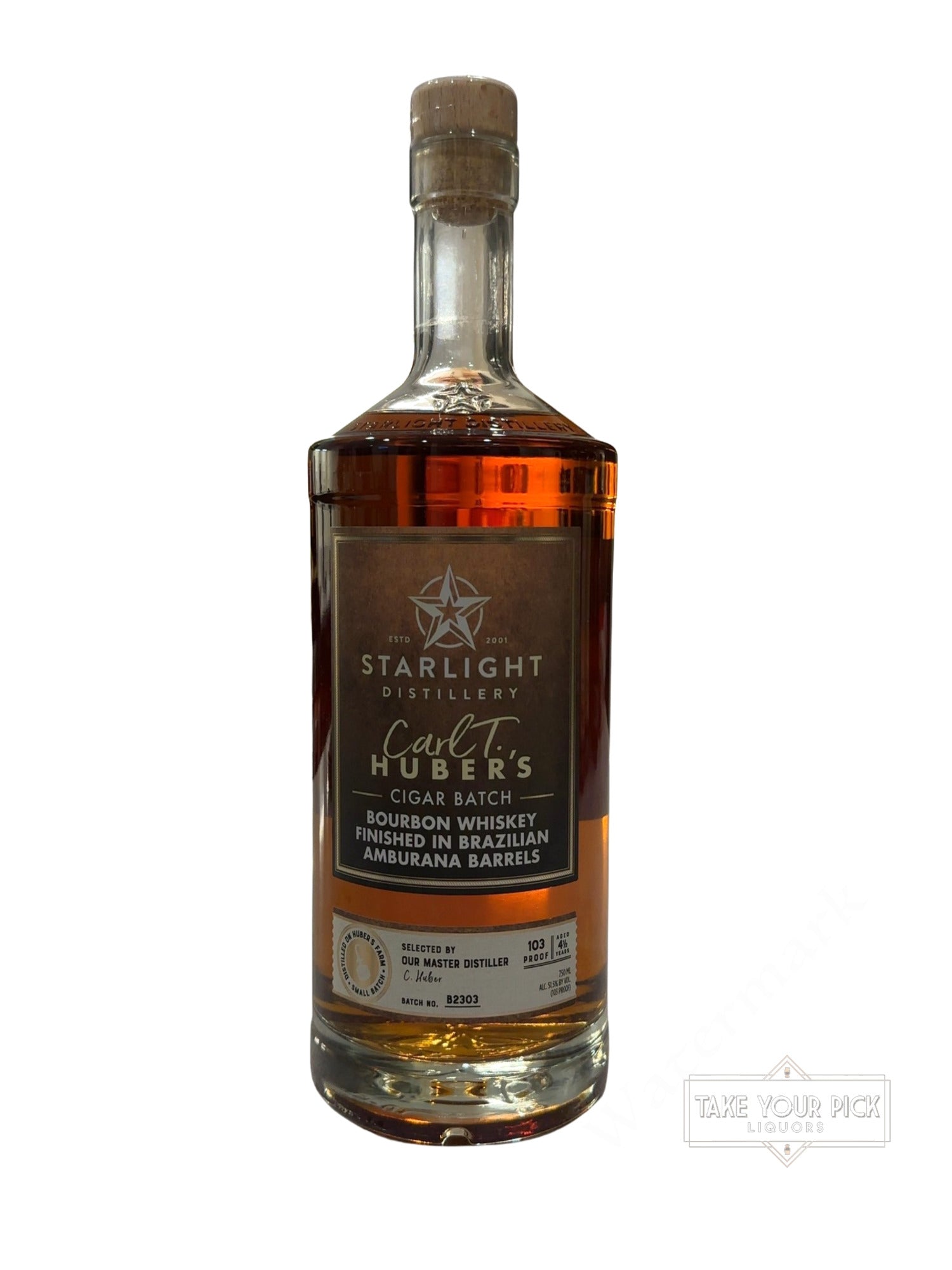2023 Starlight Distillery Carl T. Huber's Cigar 103 Proof