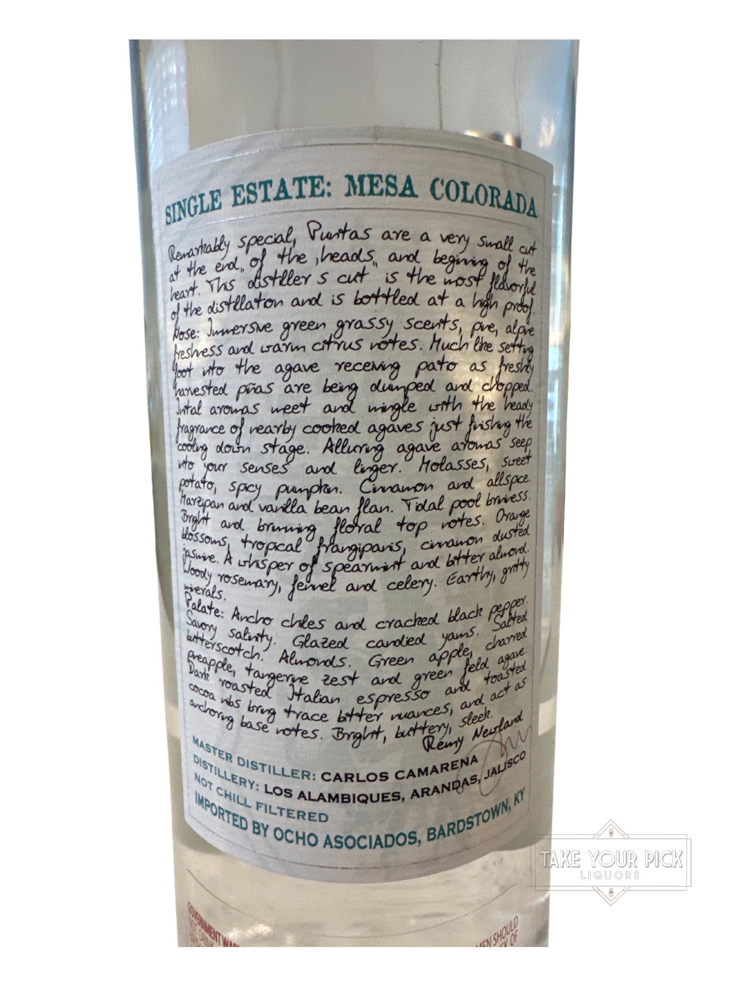 2023 Tequila Ocho Puntas Single Estate Tequila Plata 106 Proof 750ml