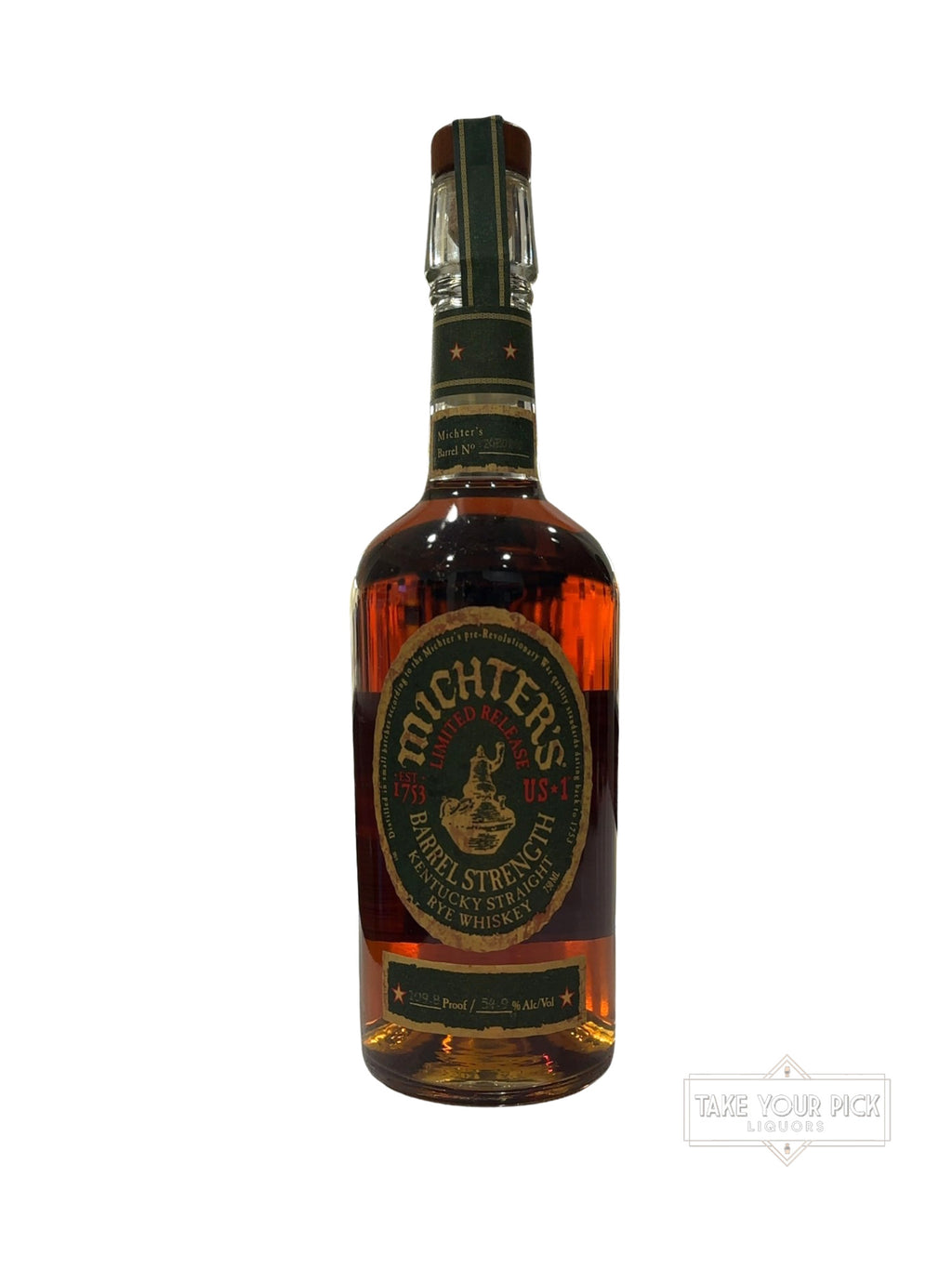 2024 Michter'Barrel Strength Kentucky Straight Rye Whiskey 109.8 Proof 750ml