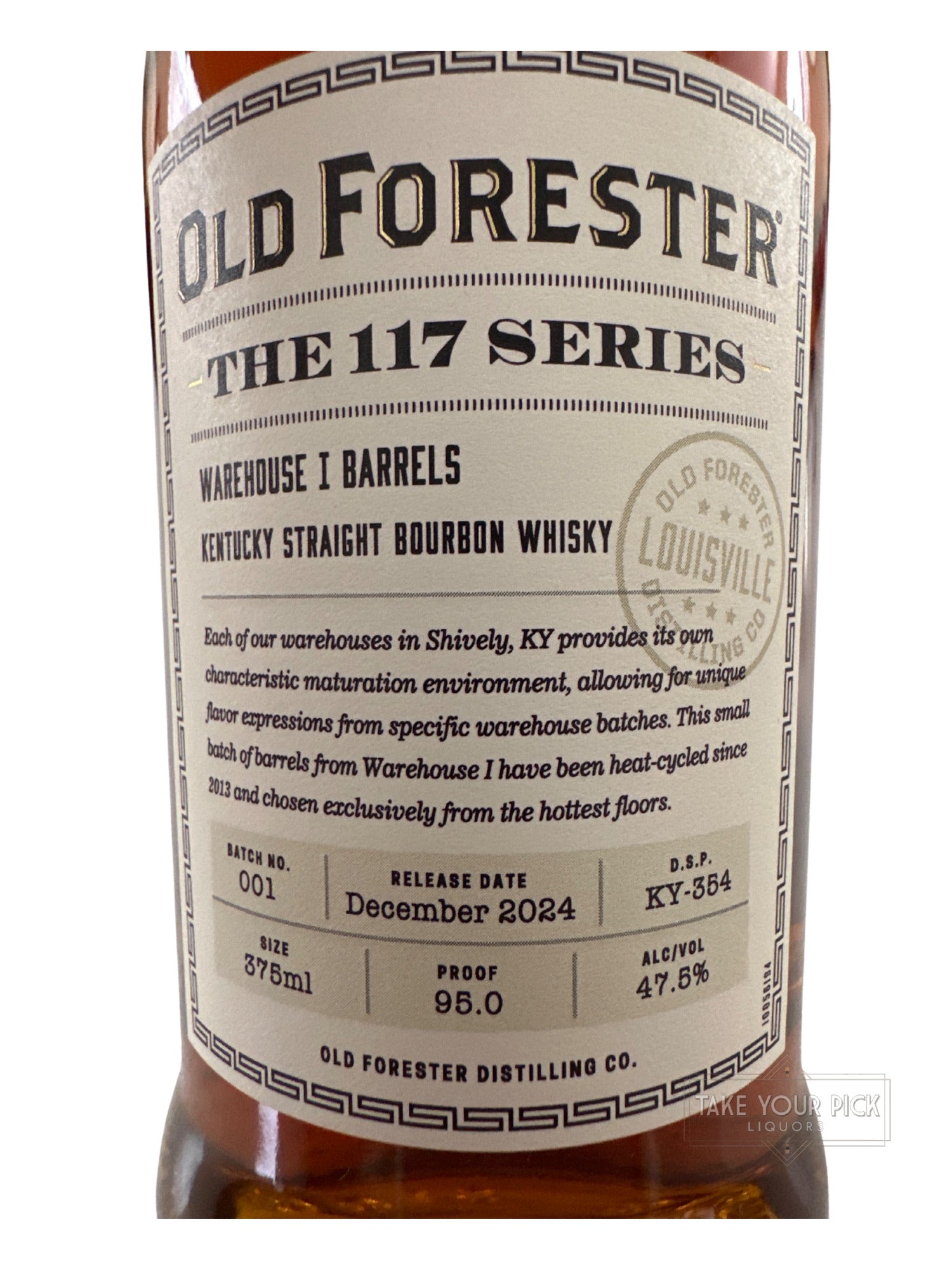 2024 Old Forester The 117 Series Warehouse I Barrels 95 Proof 375ml