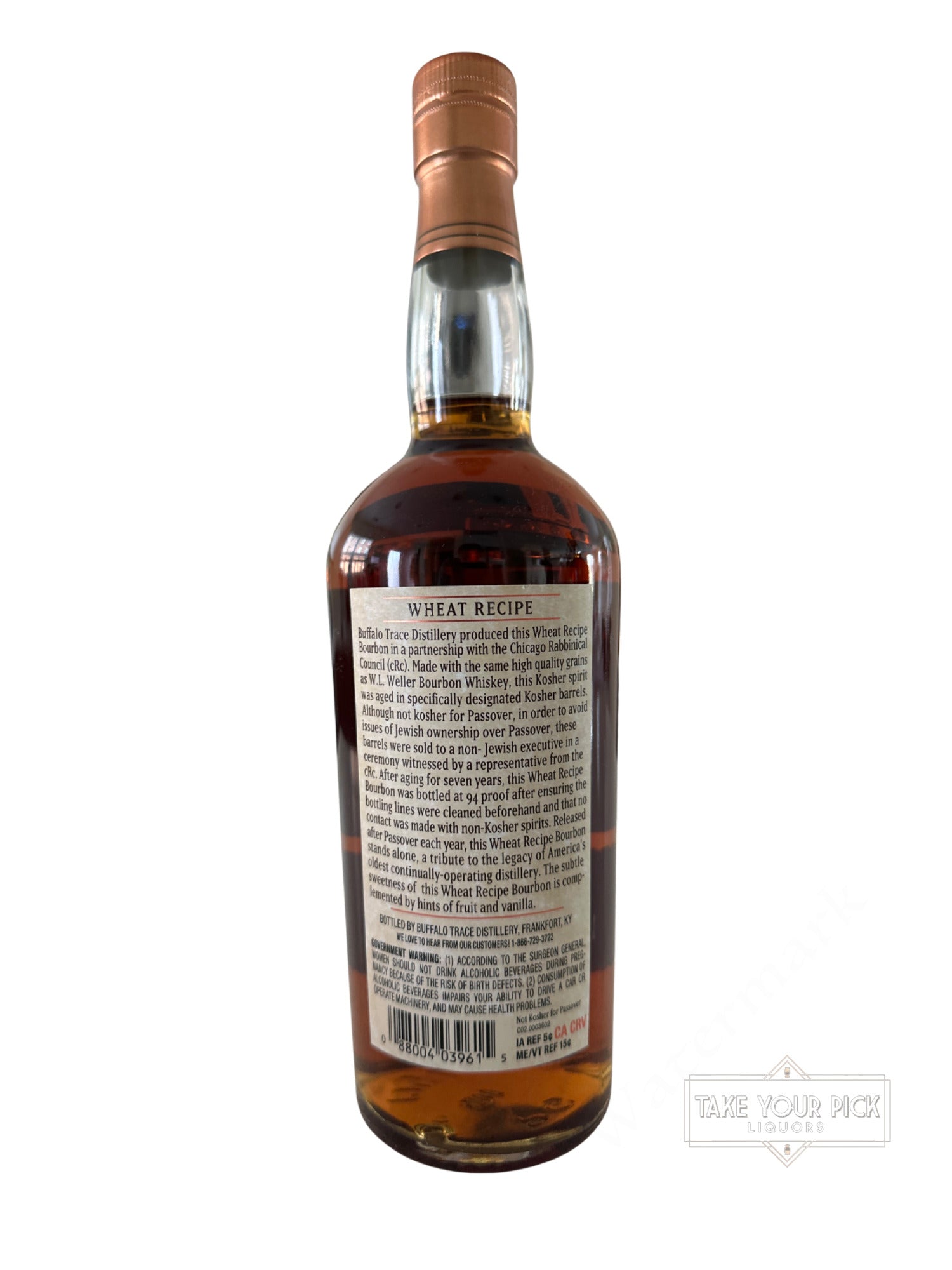 2025 Buffalo Trace Distillery Kosher Wheat Recipe94 Proof