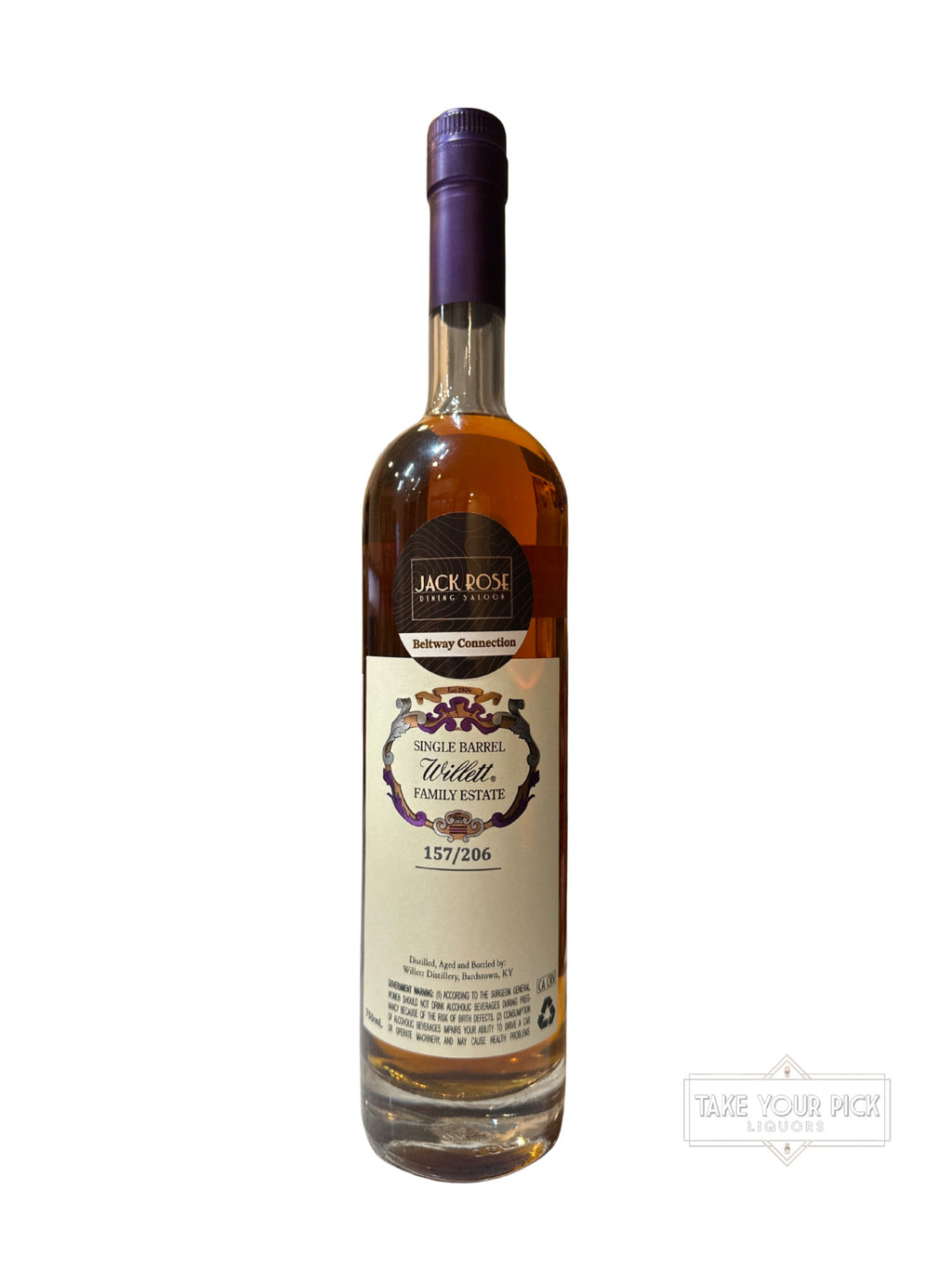 2026 Willett WFE Jack Rose Dining Saloon Beltway Connection #8899 121.6 Proof 750ml