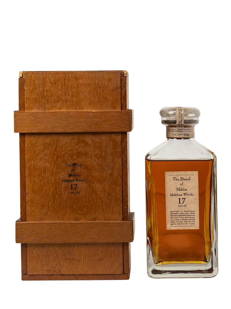 The Blend of Nikka 17-year with wooden box