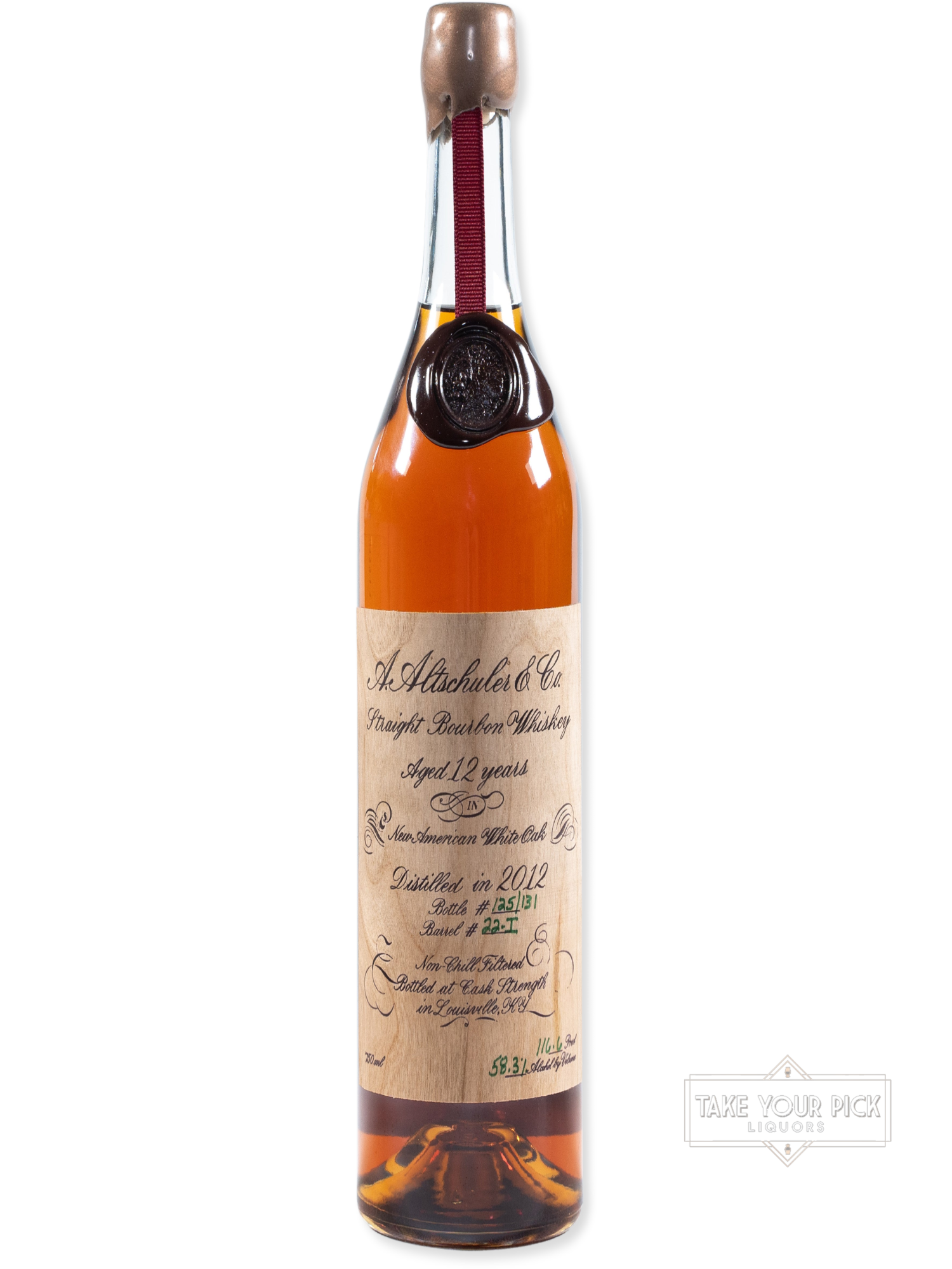 A. Altschuler 12 Yr. Bourbon, 22-I 116.6 Proof, Seelbach's Selection II