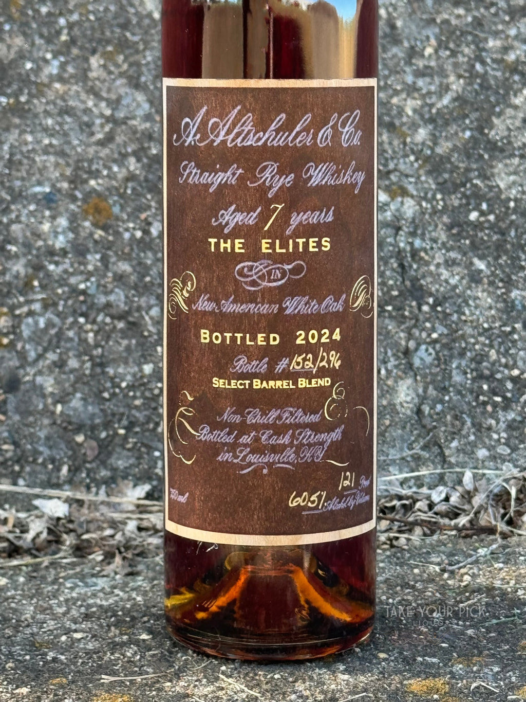 A. Altschuler & Co. "The Elites" Rye 121 proof