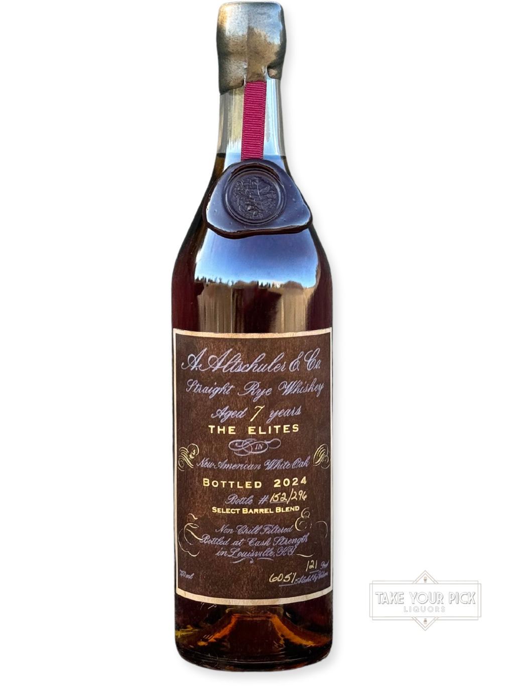 A. Altschuler & Co. "The Elites" Rye 121 proof - Bottle Front