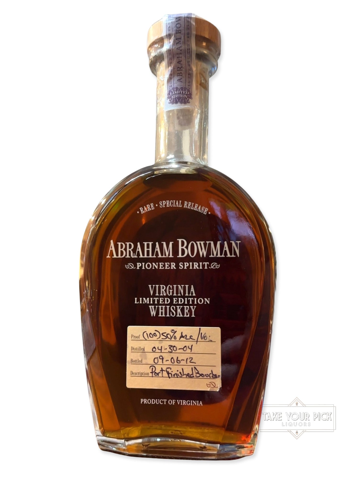 2012 Abraham Bowman Port Finished Whiskey 100 Proof