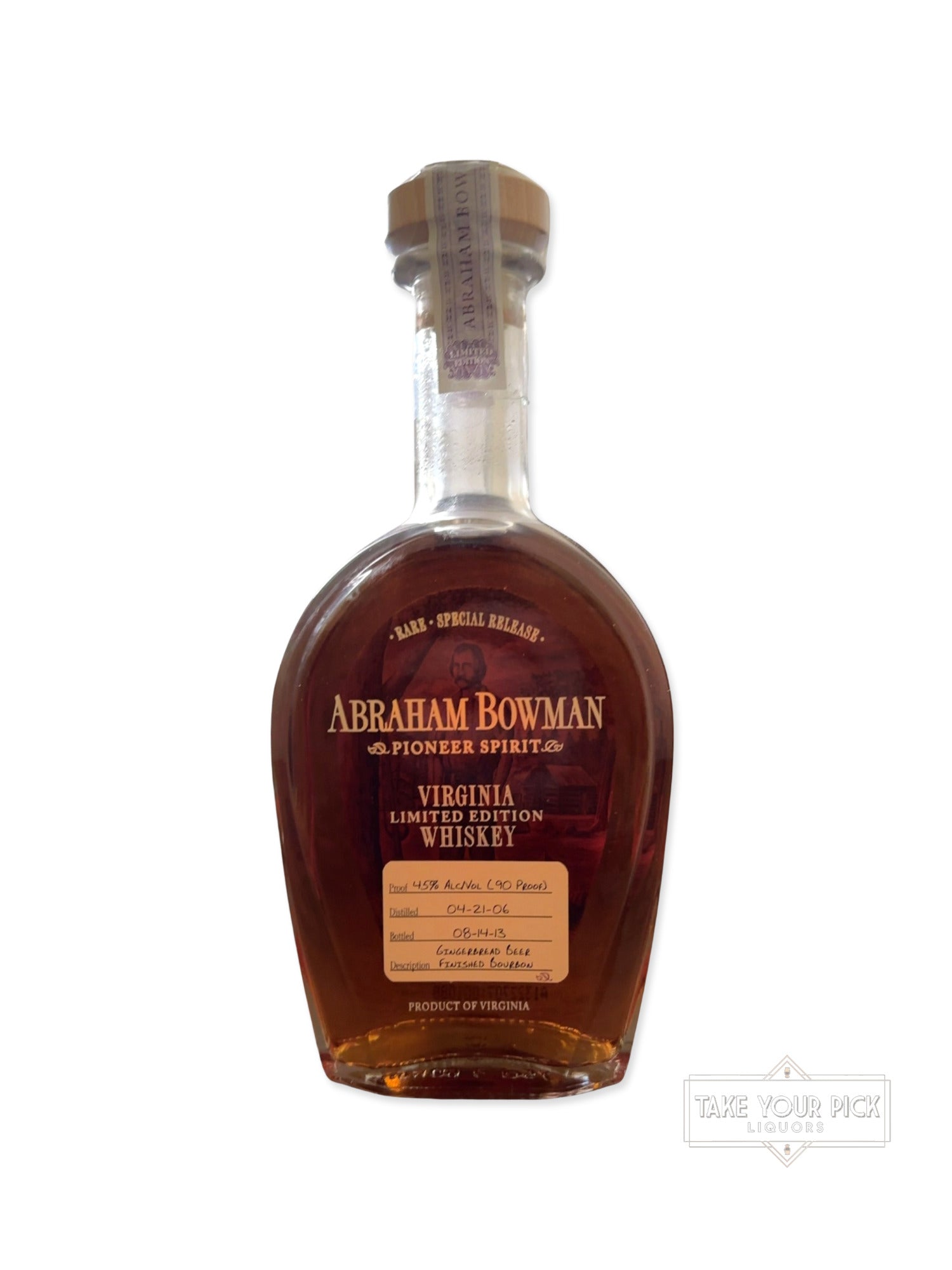 Abraham Bowman VIRGINIA LIMITED EDITION WHISKEY 90 Proof