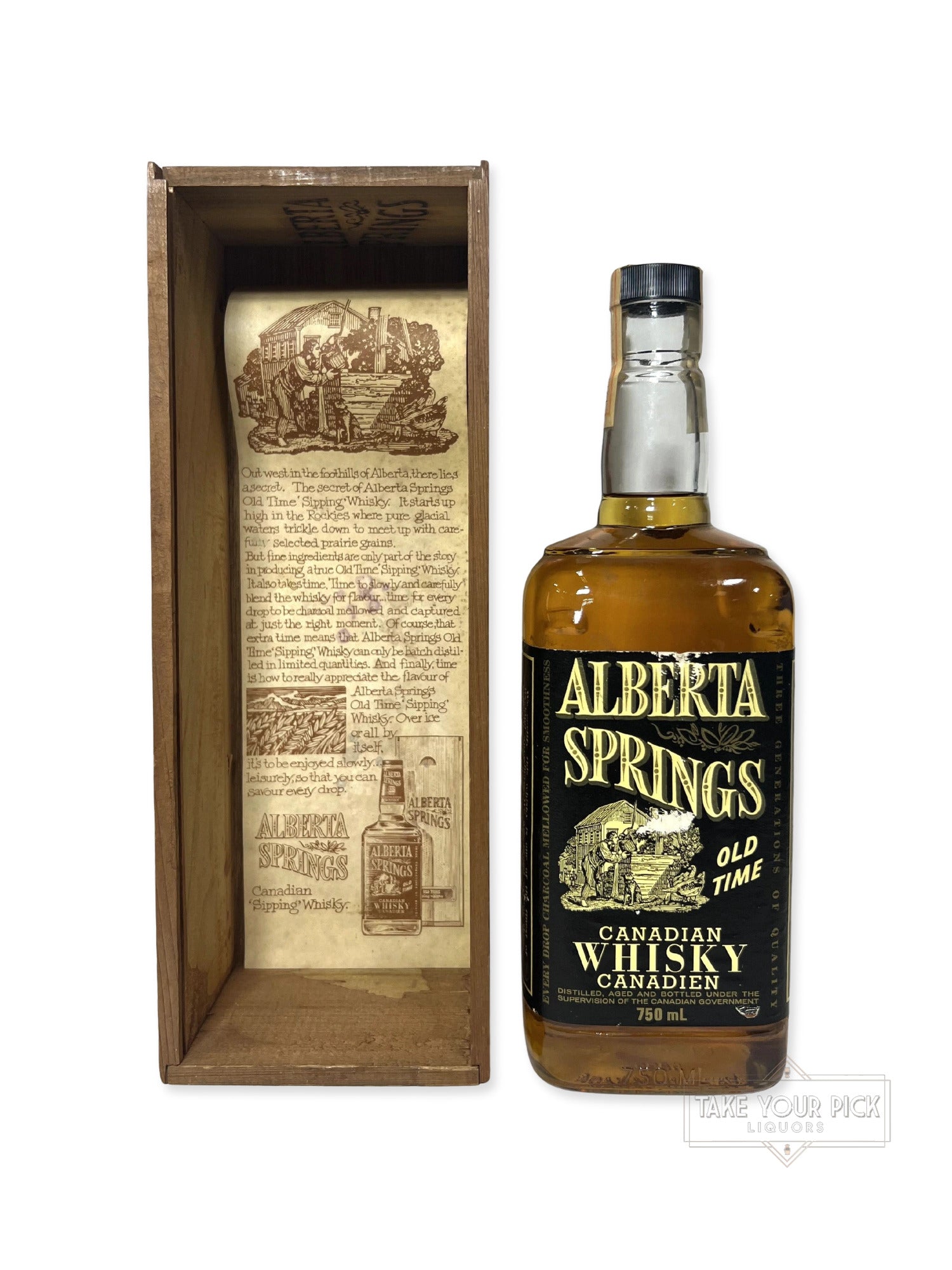 Alberta Springs Old Time Canadian Whisky 1979 - 80 Proof