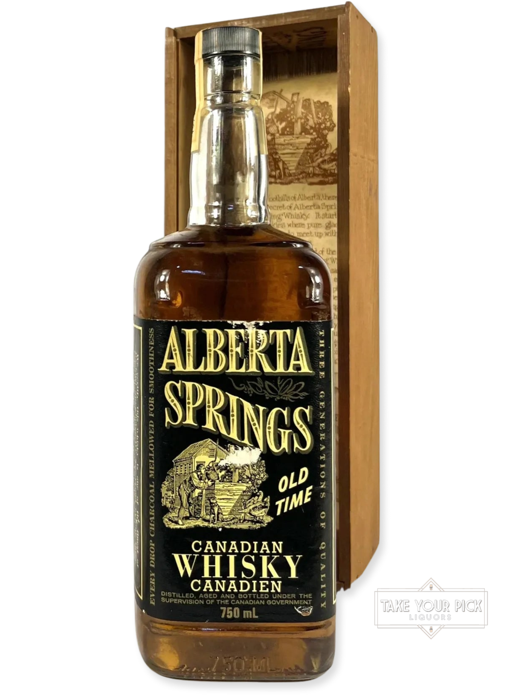 Alberta Springs Old Time Canadian Whisky 1979 - 80 Proof - Bottle Front