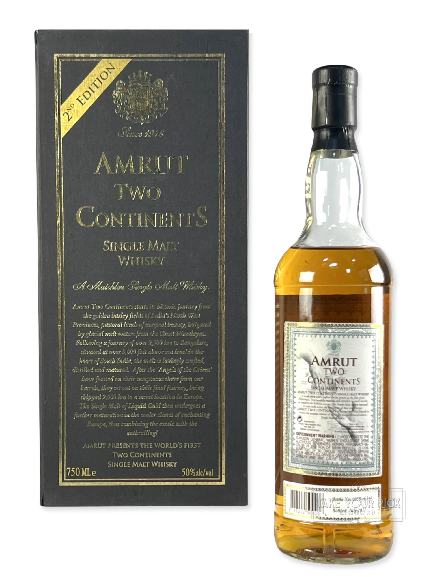 Amrut Two Continents Single Malt 2011 - 100 Proof