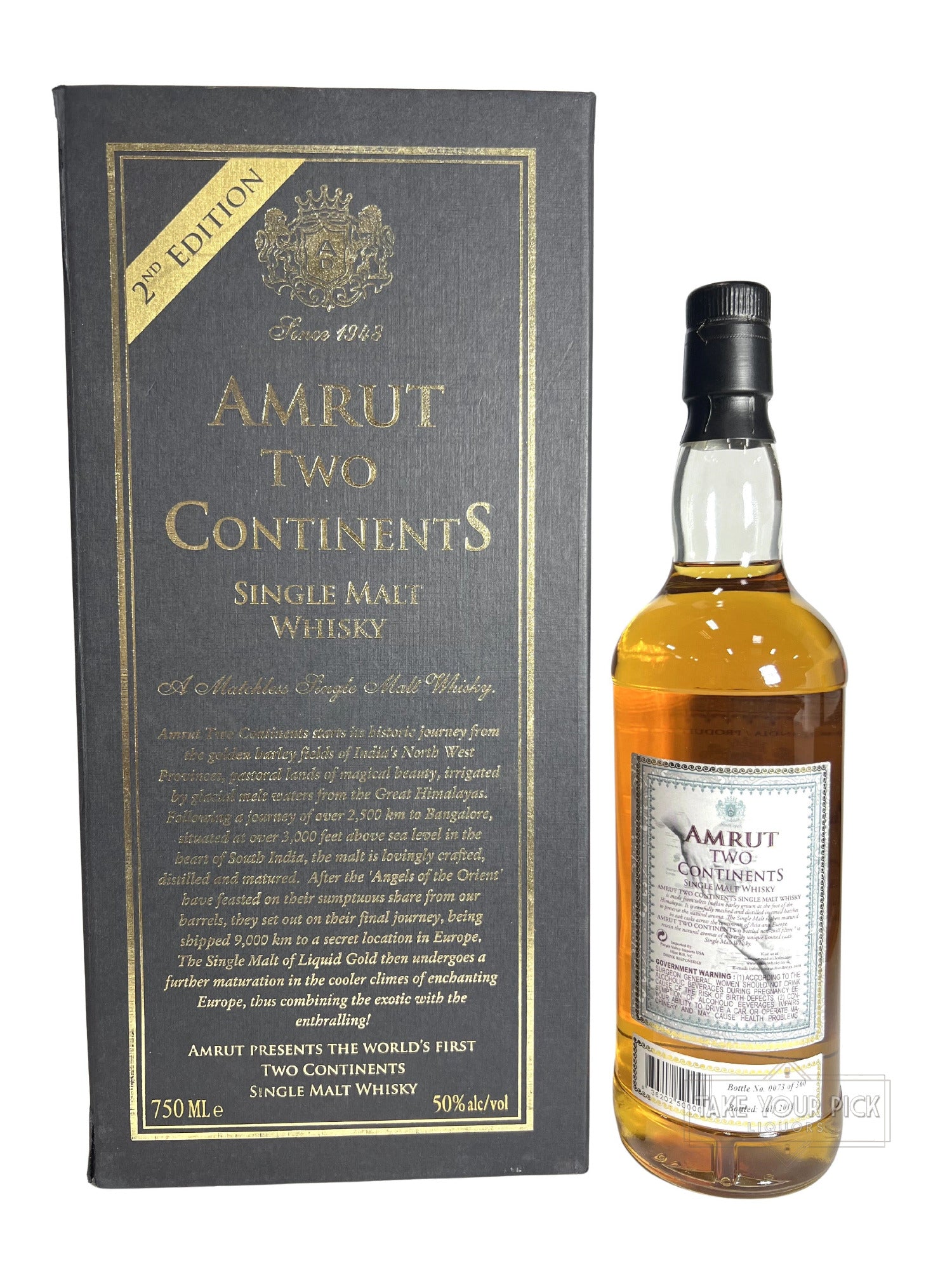 Amrut Two Continents Single Malt 2011 - 100 Proof
