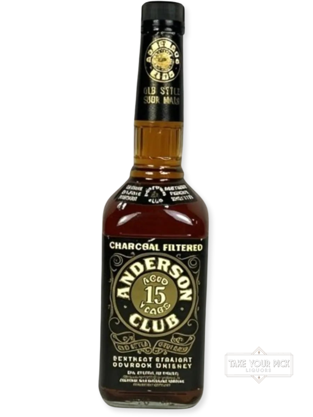 Anderson Club 15-year 1999 (pre-fire) - 86 Proof - Bottle Front