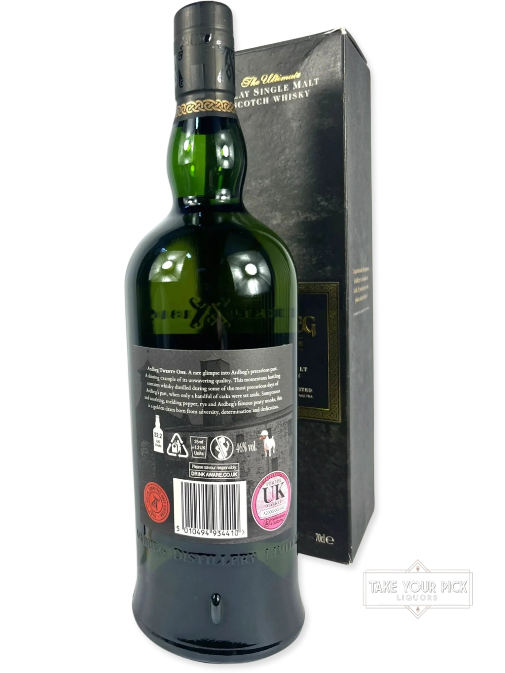Ardbeg Twenty One 2016 - 92 Proof - Bottle Back