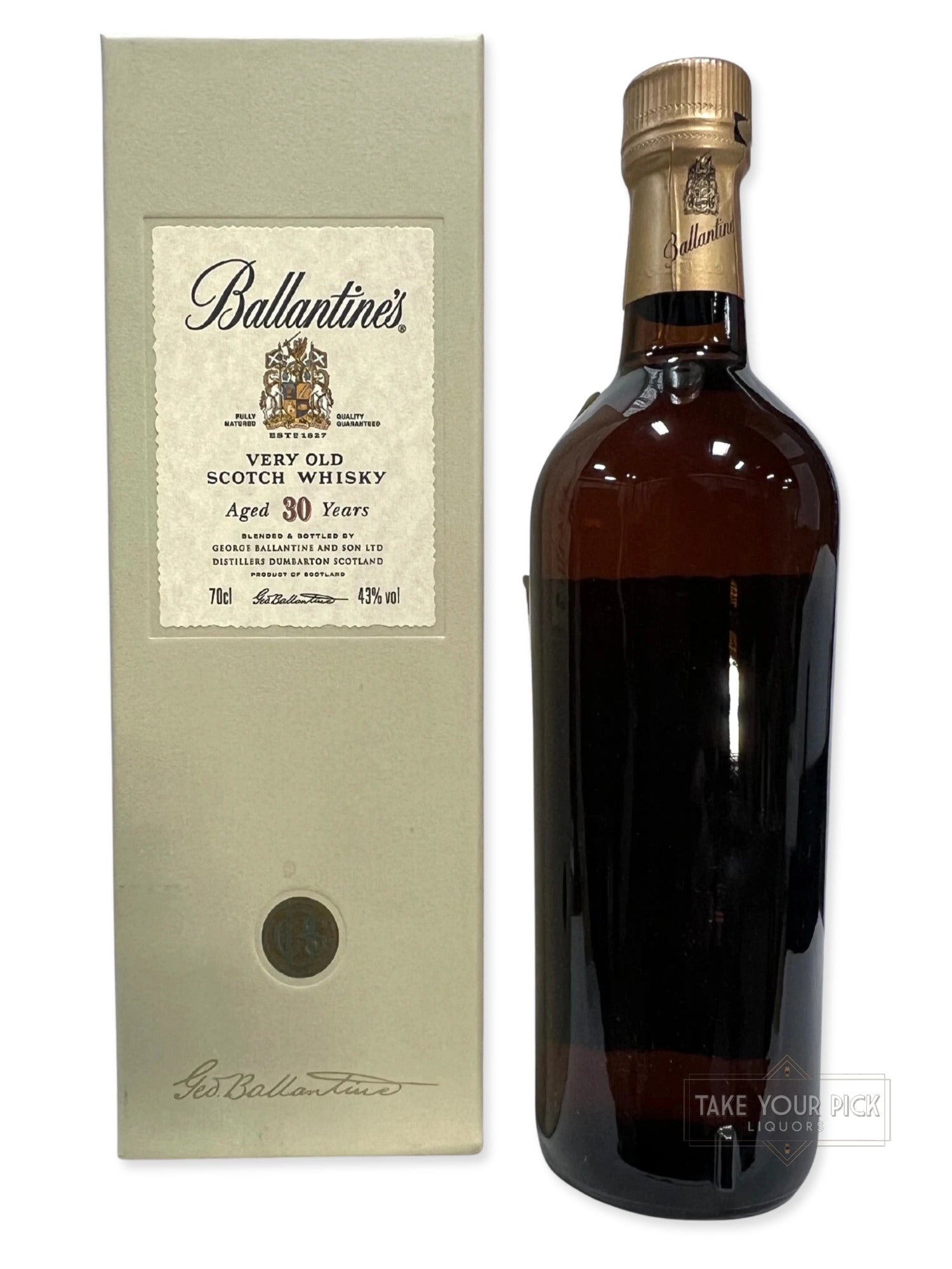 Ballantine's 30-year 1990's with box – Take Your Pick Liquors