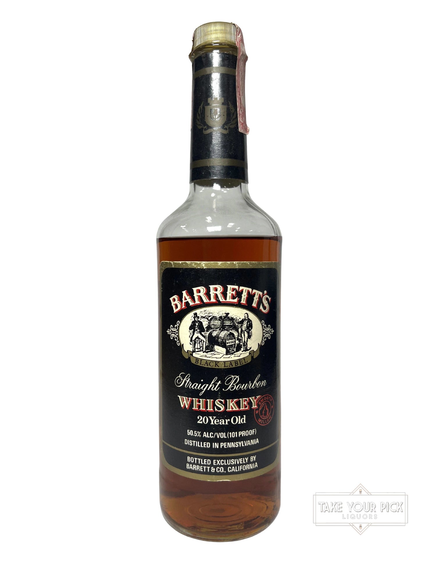 Barrett's 20-year 101pf. PA Bourbon 1990's - 101 Proof