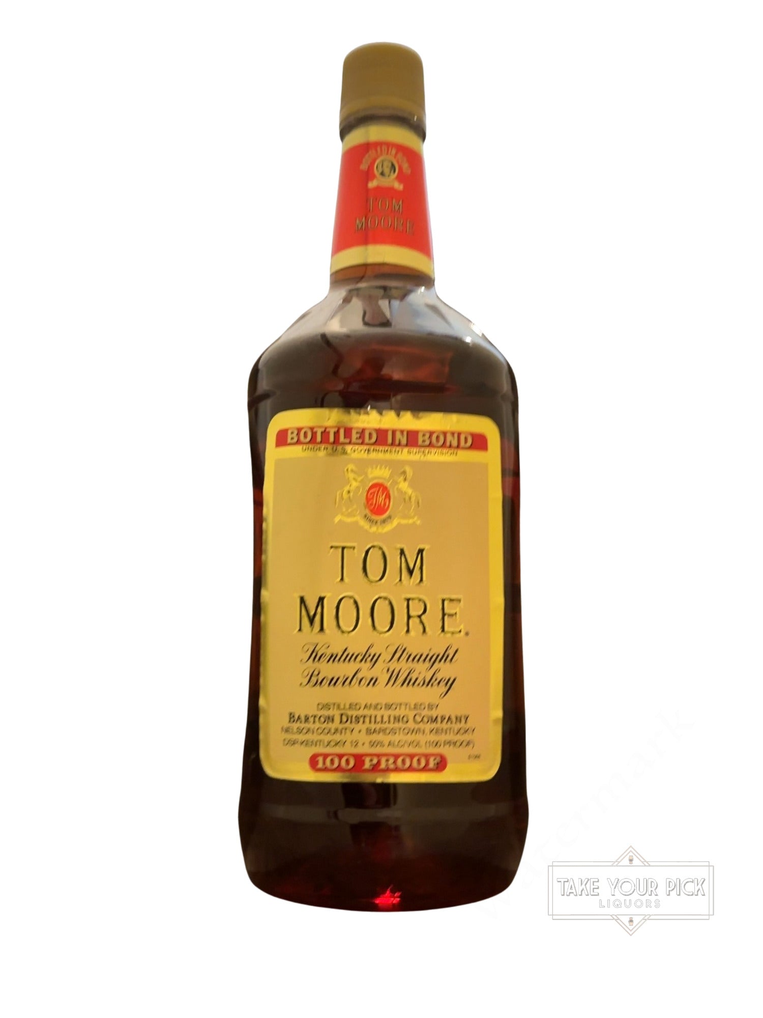 Barton Distilling Company Tom Moore Kentucky Straight Bourbon Whiskey Bottled in Bond 100 Proof